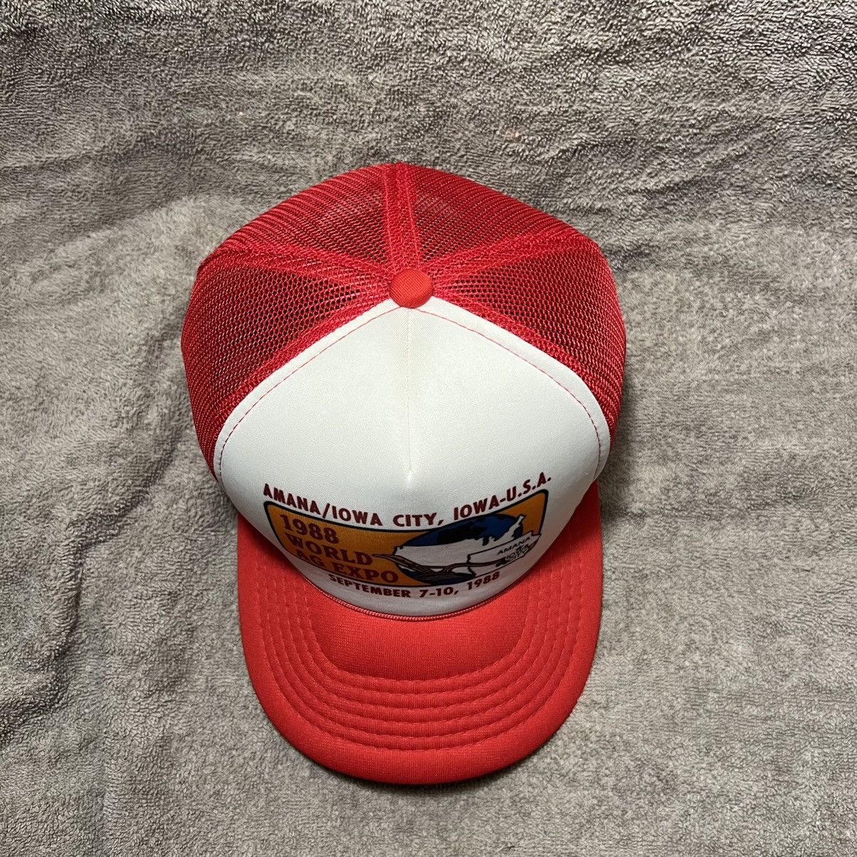 Vintage Vintage 80s Ag Expo Mesh Trucker Hat Snapback Iowa City USA Size ONE SIZE - 6 Thumbnail