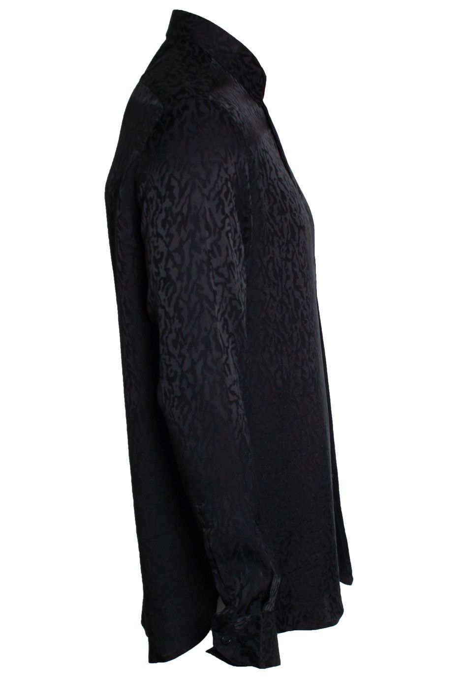 Saint Laurent Paris Saint Laurent, Black shiny and matte leopard shirt Size US M / EU 48-50 / 2 - 3 Thumbnail