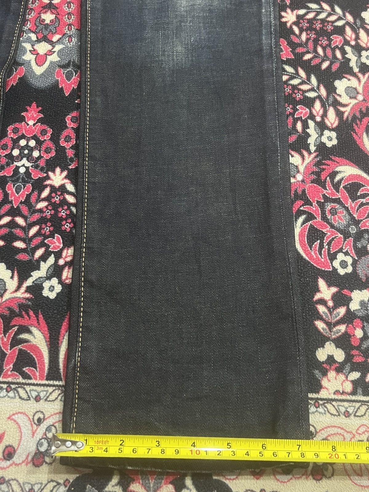 Edwin Vintage Edwin Japan Dark Faded Narrow Straight Ripped Jeans Size 28" / US 6 / IT 42 - 15 Thumbnail