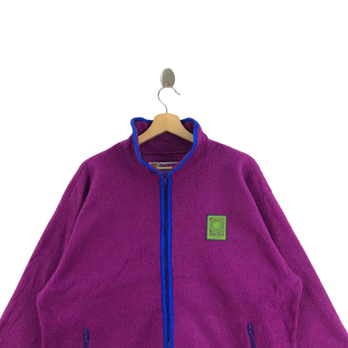 Vintage Vtg TRANSPORTER Surfing Skateboard Purple Fleece Jacket Size US XXL / EU 58 / 5 - 2 Thumbnail