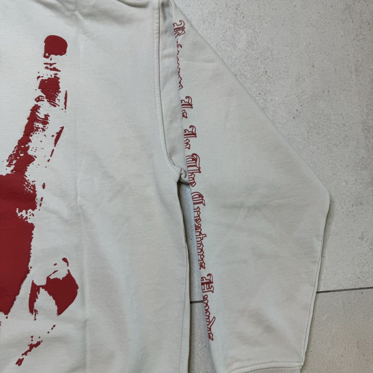 Revenge Revenge X Kill Outline Hoodie Cement/Red SIZE MEDIUM Size US M / EU 48-50 / 2 - 11 Thumbnail
