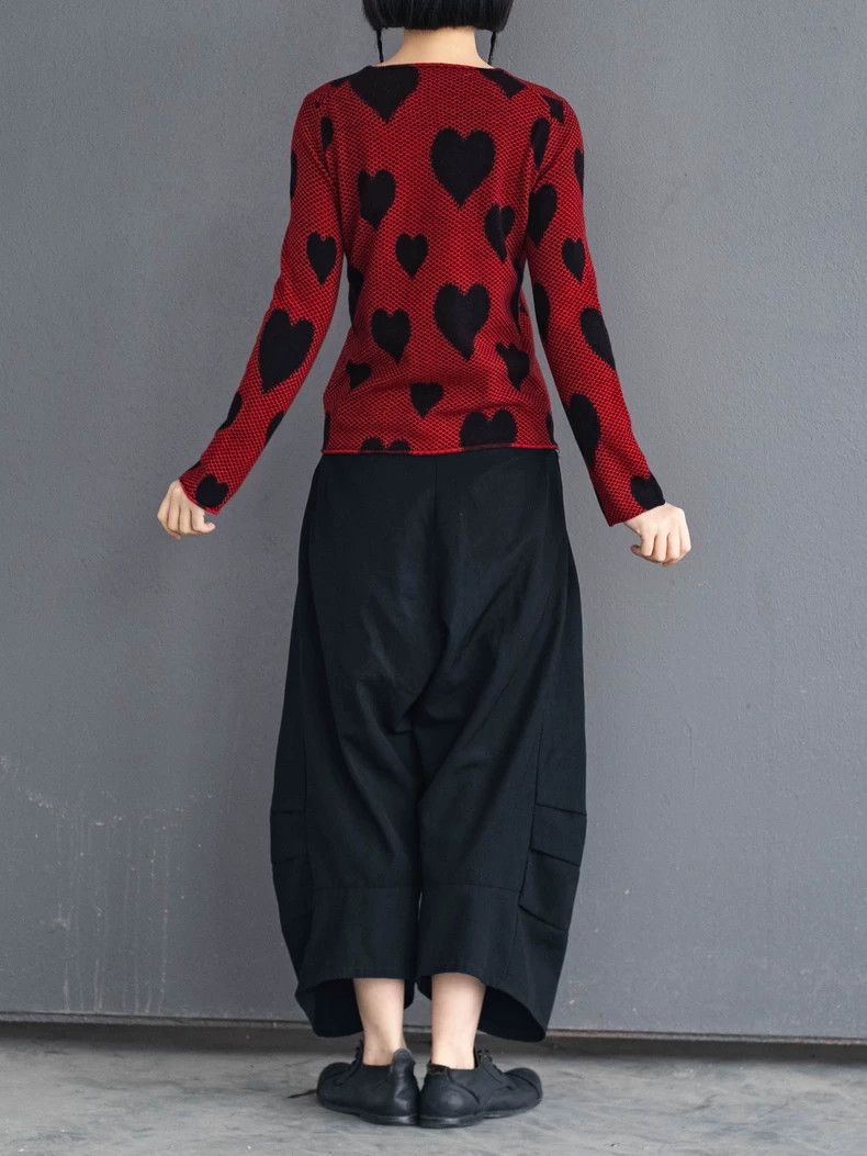 Comme des Garcons Comme Des Garcons Red love wool knit top Size S / US 4 / IT 40 - 2 Thumbnail