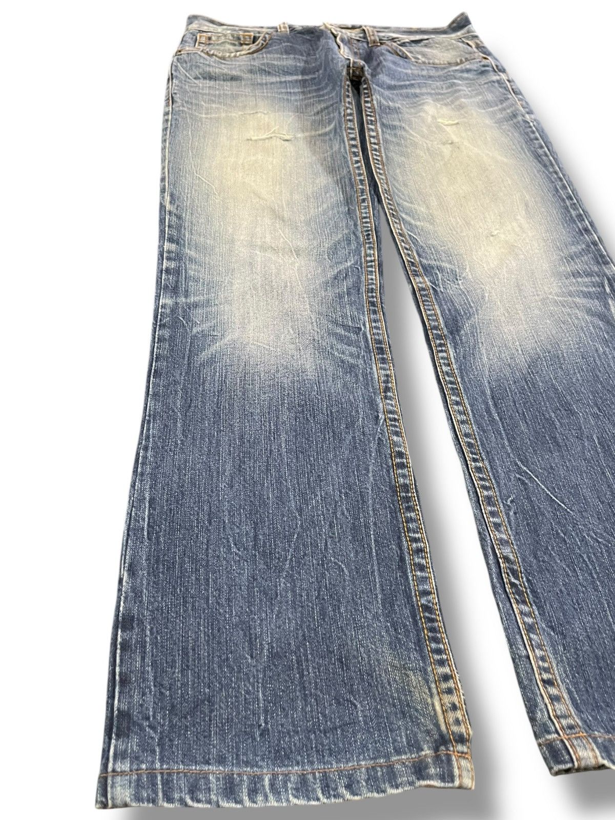 POST ARCHIVE FACTION (PAF) Vintage Clouds72 Studded Skull Patches Denim Size US 33 - 4 Thumbnail