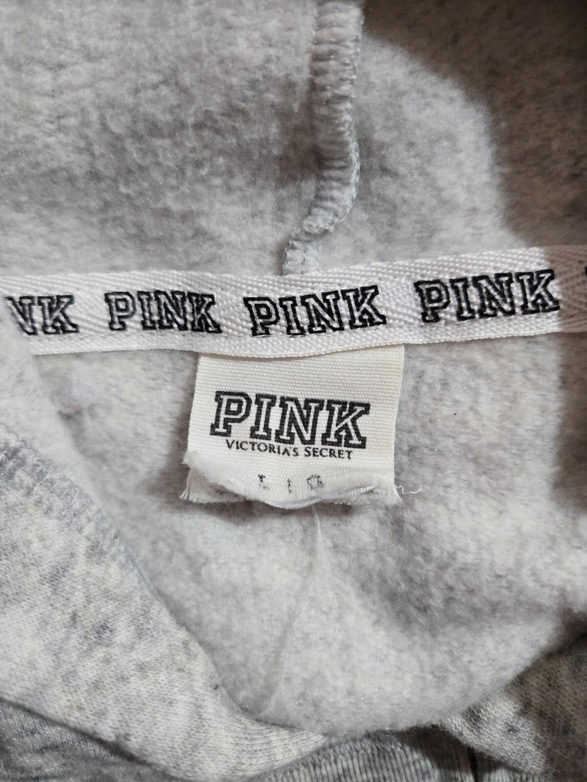 Designer Victoria's Secret PINK LOVE Full Zip Hoodie Sweatshirt L Size L / US 10 / IT 46 - 5 Thumbnail