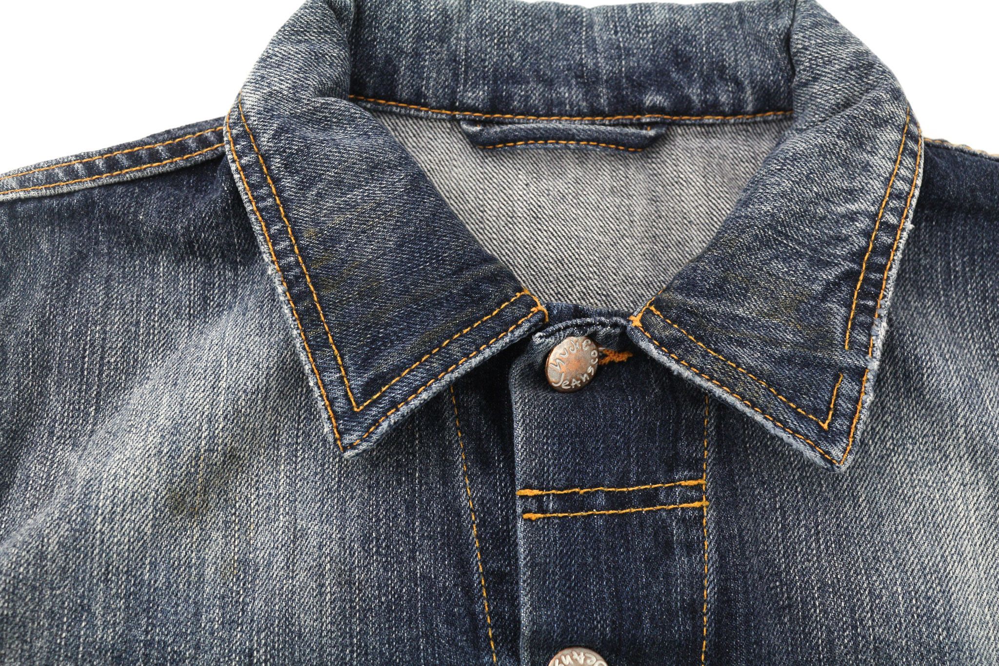 Nudie Jeans TERRY XS Vintage Worn Denim Logo Jacket 81073 Size US XS / EU 42 / 0 - 10 Thumbnail