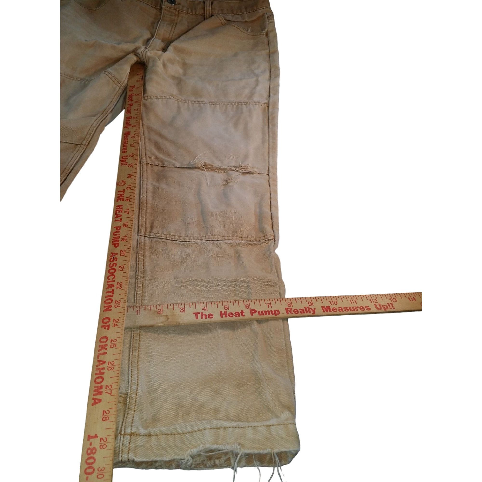 Iron & Resin Iron And Resin Pants Men Sz 36 Khaki Raw Hem Made In USA Wor Size US 36 / EU 52 - 5 Thumbnail