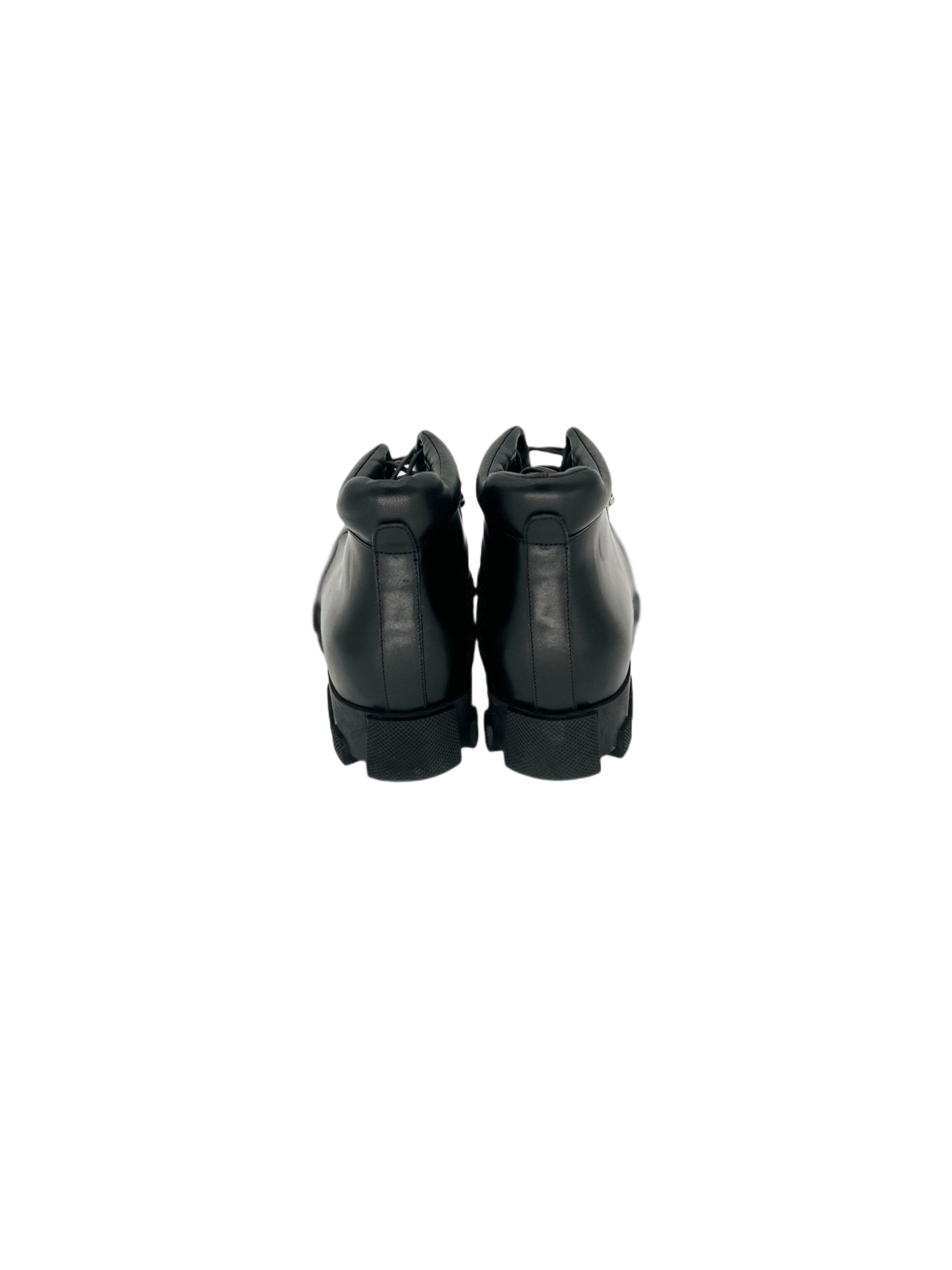 Balenciaga Balenciaga Black Leather Ankle Boots Size US 7 / EU 40 - 6 Thumbnail