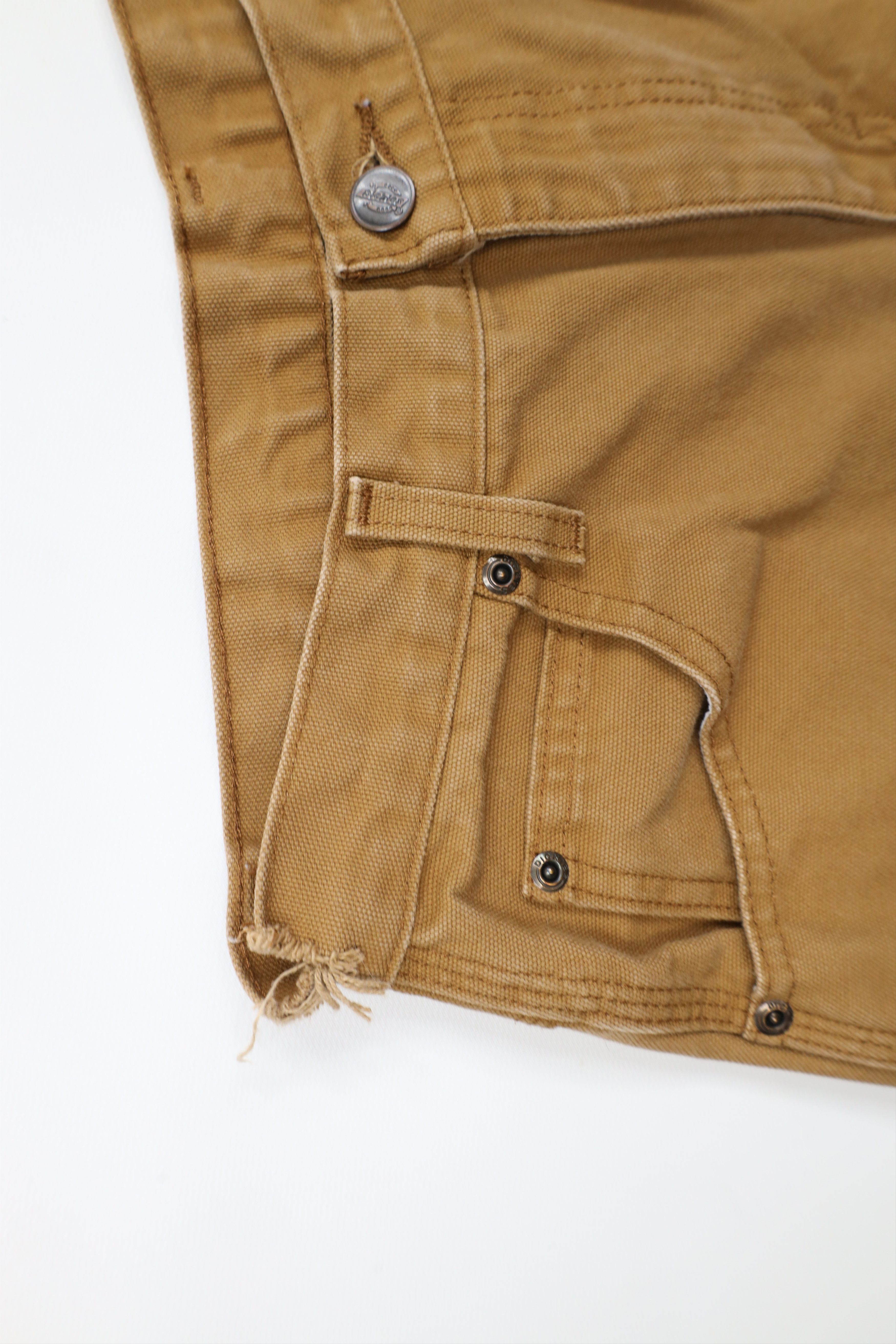 Dickies × Vintage Vintage Dickies Spell Out Canvas Dungaree Pants Duck Brown Size US 30 / EU 46 - 5 Thumbnail