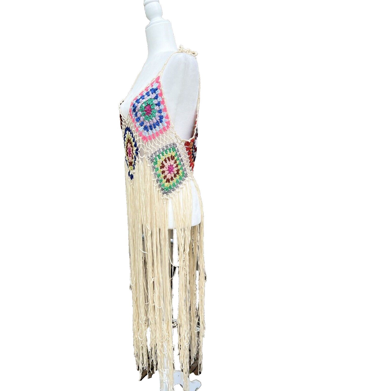 Dress the Population Embroidery Bohemian Knitted Top size XL Multicolor A000190 Size XL / US 12-14 / IT 48-50 - 3 Thumbnail