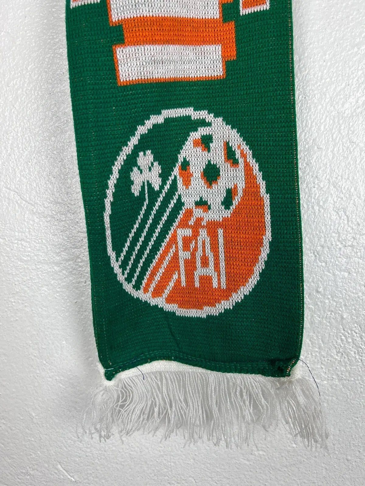 Vintage 00s FAI Ireland vs CBF Brasil 2004 Football Soccer Scarf Size ONE SIZE - 3 Thumbnail