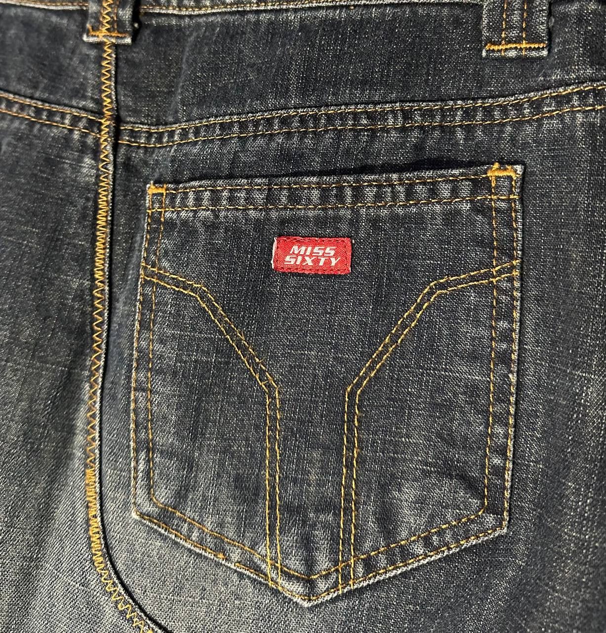 Miss Sixty × Vintage Miss Sixty Miss60 denim midi skirt Jeans Dark Denim Y2K Size 26" / US 2 / IT 38 - 5 Thumbnail