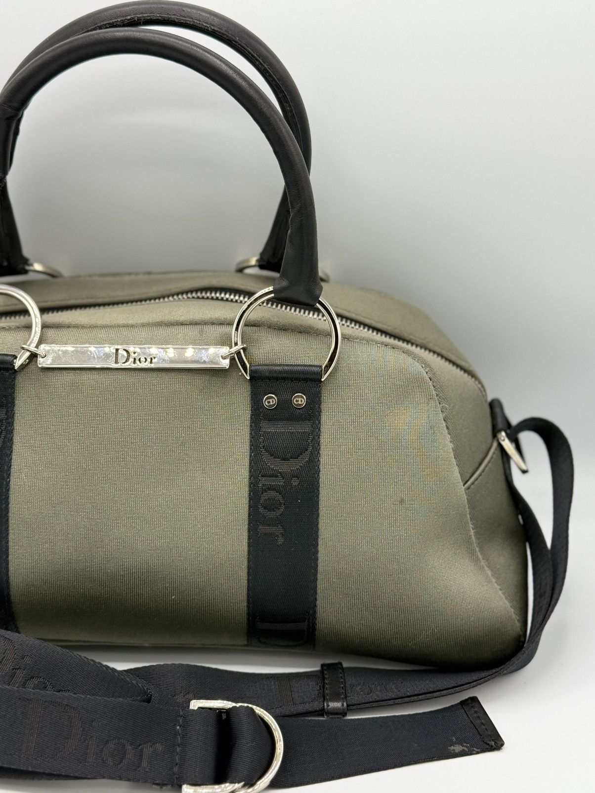 Dior CHRISTIAN DIOR Crystal Hardcore Bowler Bag Grey Black Size ONE SIZE - 3 Thumbnail