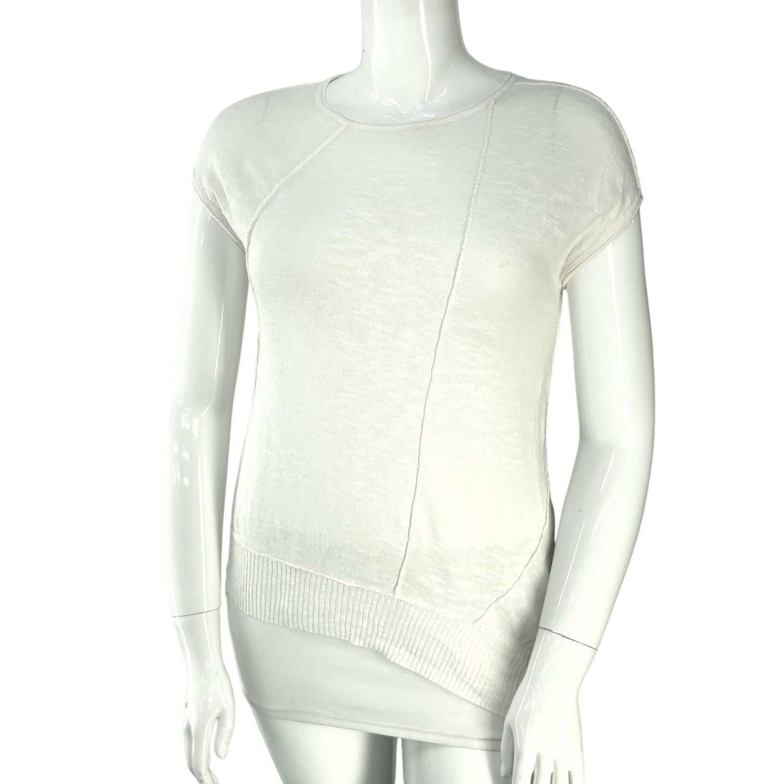 Eileen Fisher Eileen Fisher Sz PM Top Organic Linen Cotton Slub Asymmetric Size M / US 6-8 / IT 42-44 - 1 Thumbnail