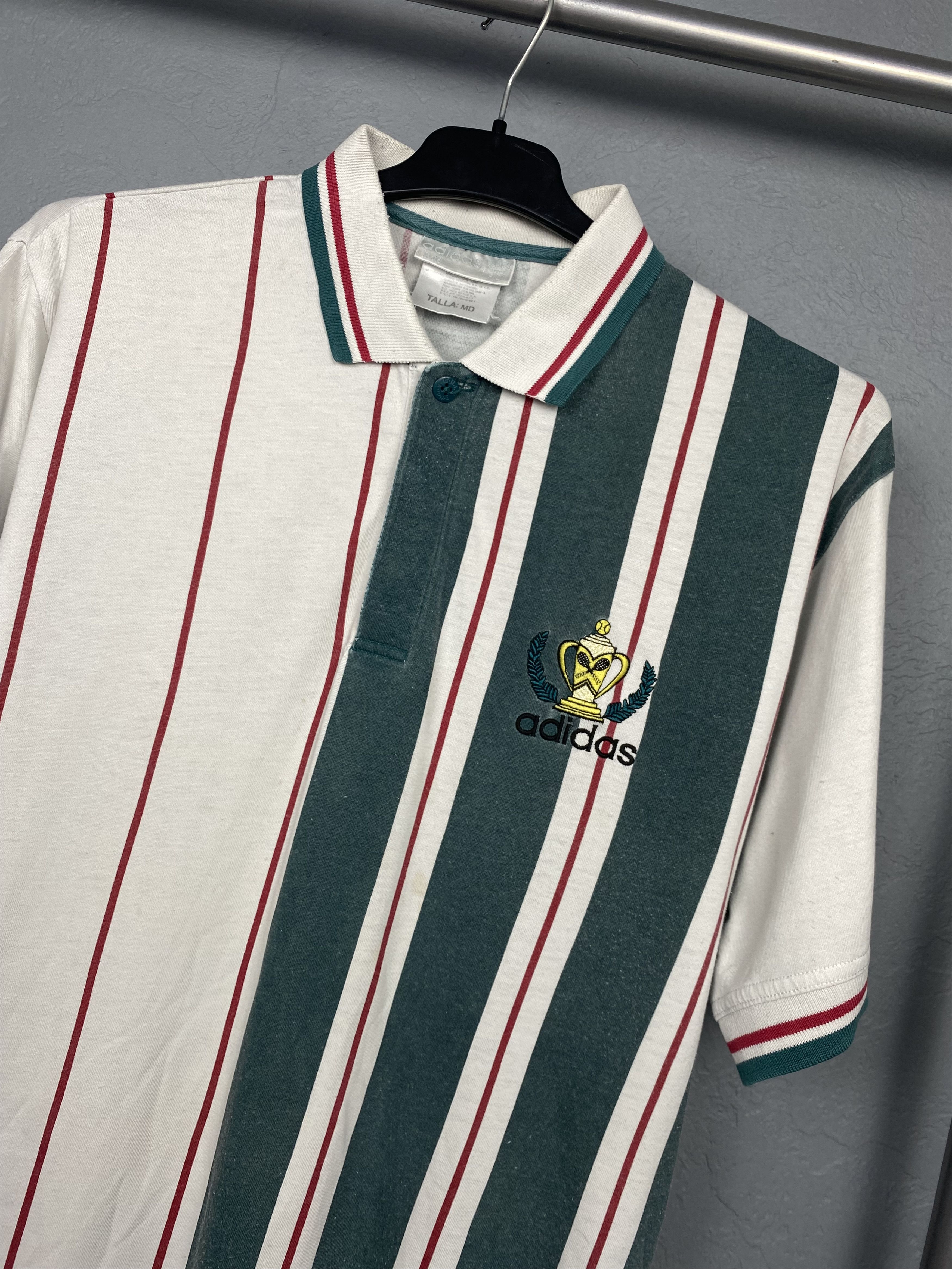 Adidas Adidas 90s Vintage Mens Polo Shirt Size US M / EU 48-50 / 2 - 2 Thumbnail