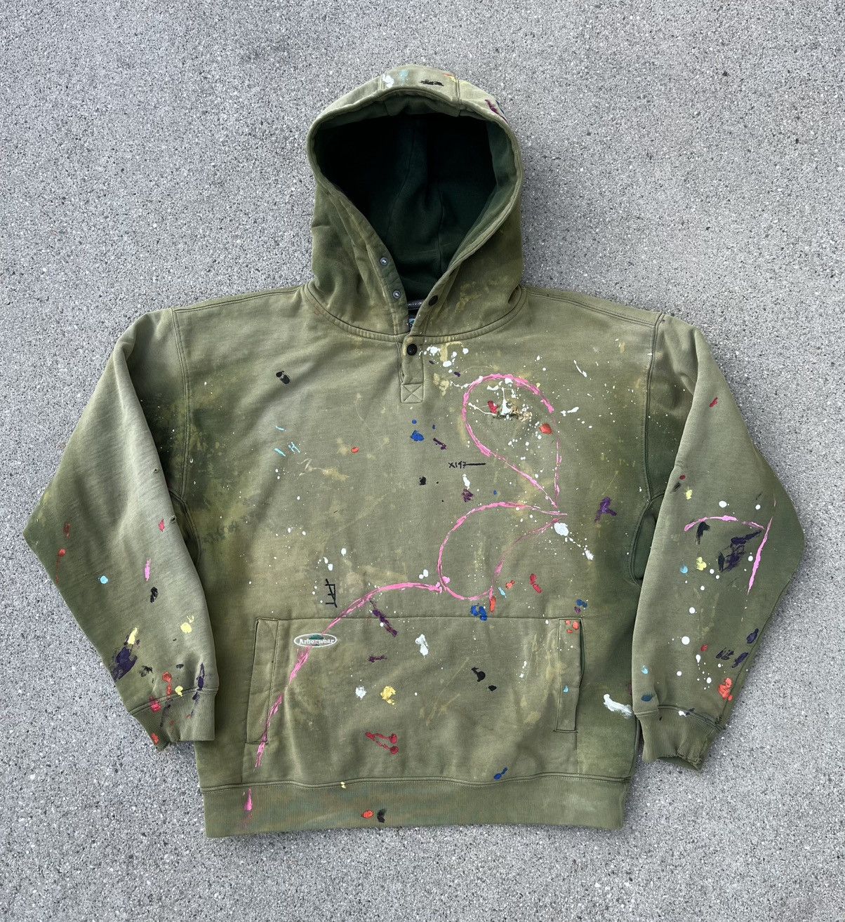 Carhartt × Japanese Brand Custom Arborwear Hoodie Sun Fade Distressed Thrashed Tree Size US L / EU 52-54 / 3 - 1 Thumbnail