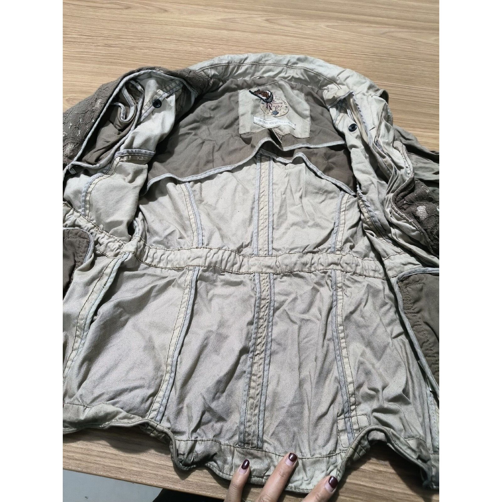If Six Was Nine × Japanese Brand × Vintage Vintage Japanese Brand Khujo Women’s Zip Up Jacket Brown Tan Size M / US 6-8 / IT 42-44 - 6 Thumbnail
