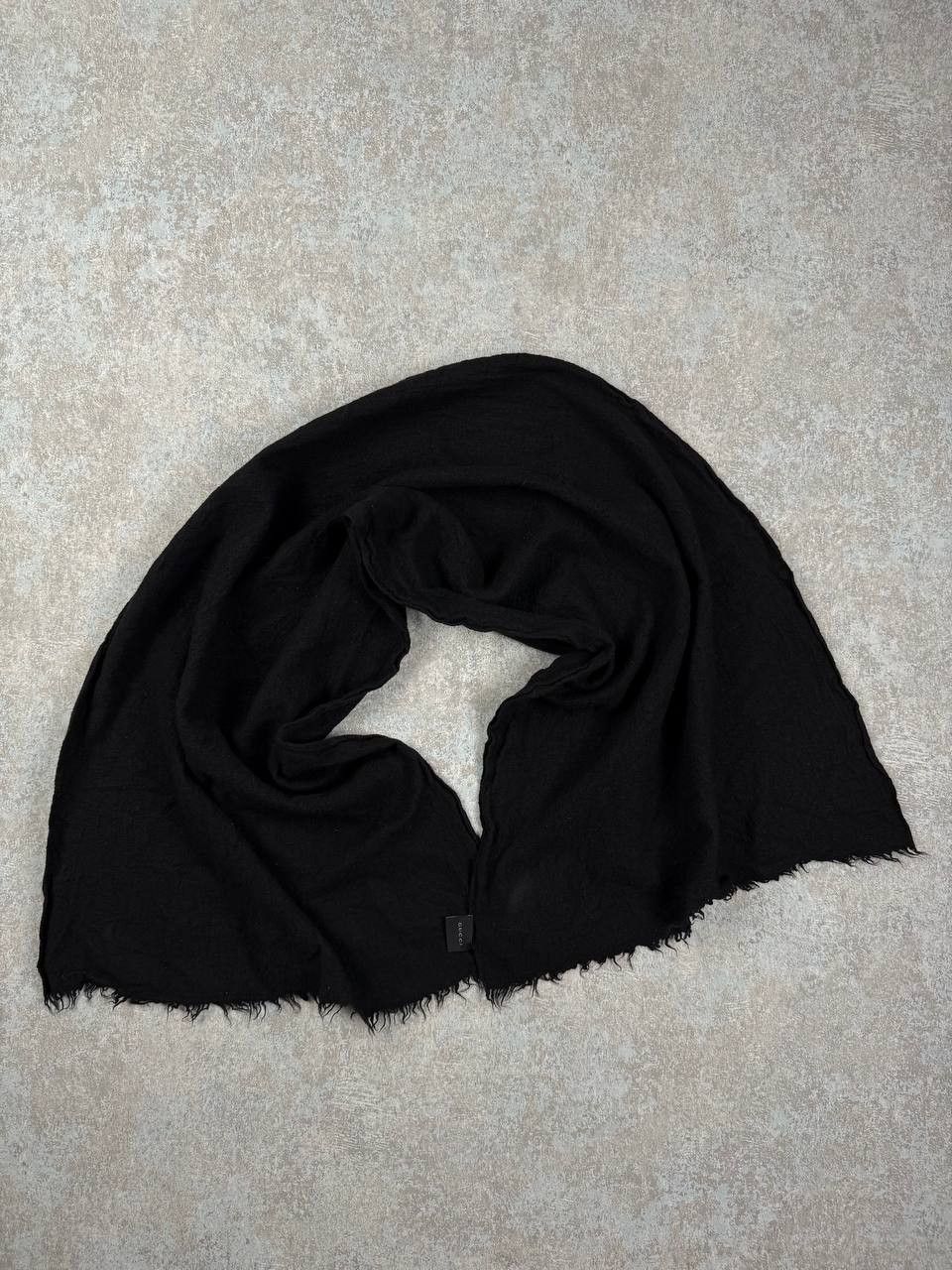 Gucci Gucci Wool And Silk Black Rectangle Scarf Size ONE SIZE - 7 Thumbnail