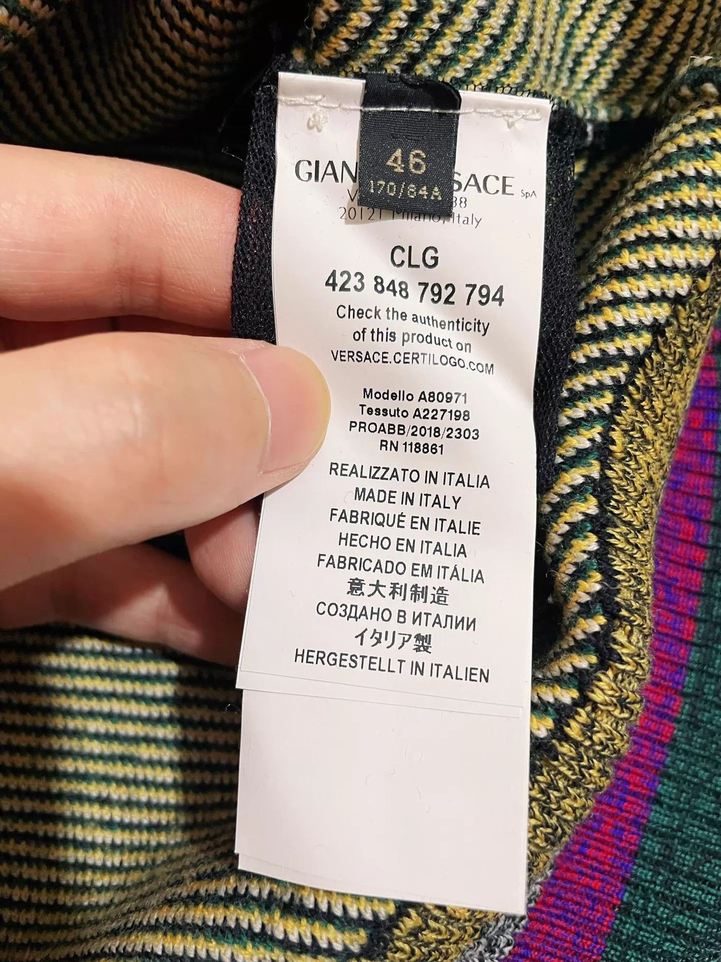Versace Versace Limited 10K-Stitch Embroidered Sweatshirt Size S Size US S / EU 44-46 / 1 - 7 Thumbnail