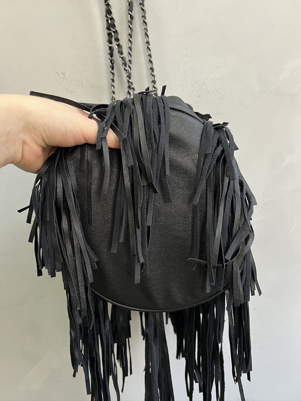 KMRii Gothic avant garde leather shoulder bag y2k style hype Size ONE SIZE - 4 Thumbnail
