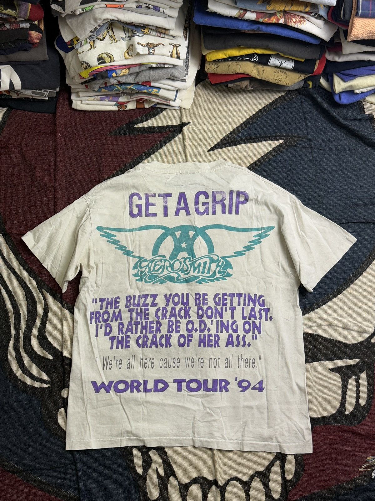 Band Tees Vintage Aerosmith Size US XL / EU 56 / 4 - 5 Thumbnail