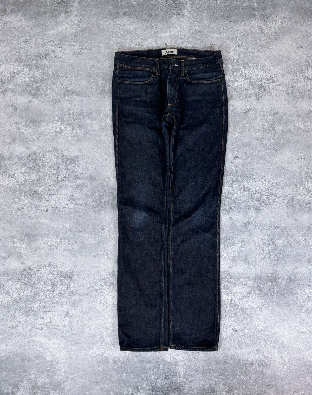 Acne Studios Acne Studios Max Raw Men’s Indigo Navy Blue Denim Jeans Size US 31 - 1 Thumbnail