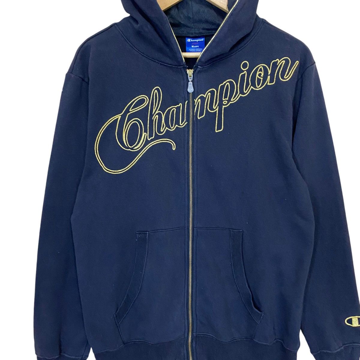 Champion × Japanese Brand Champion Big Logo Embroidered Fullzip Hoodies Size US M / EU 48-50 / 2 - 7 Thumbnail