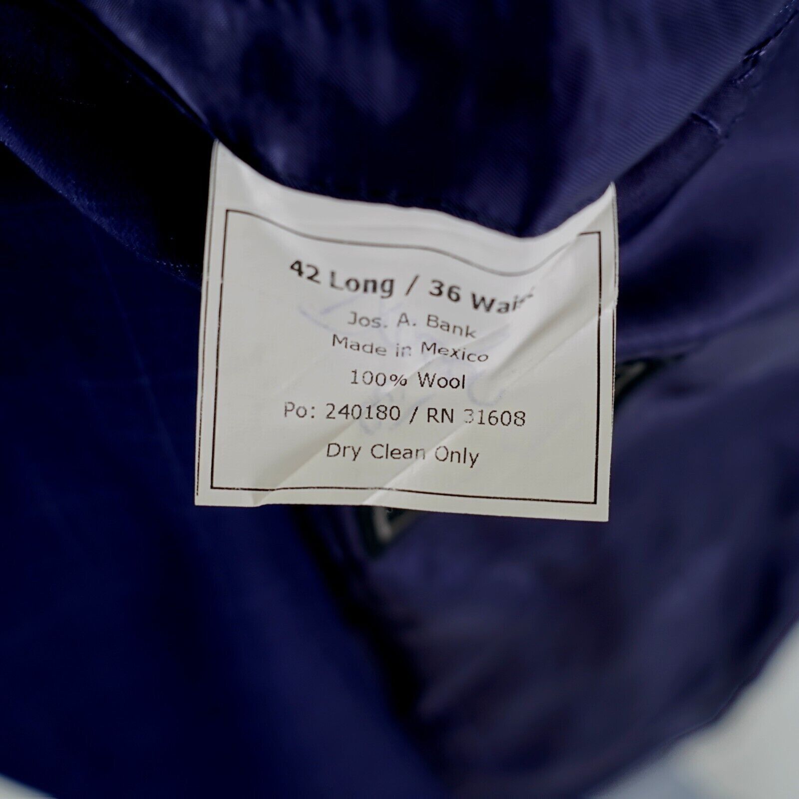 Jos. A. Bank Jos A Bank Signature Gold Super 150s Wool Blue Windowpane 42 Size 42L - 10 Thumbnail