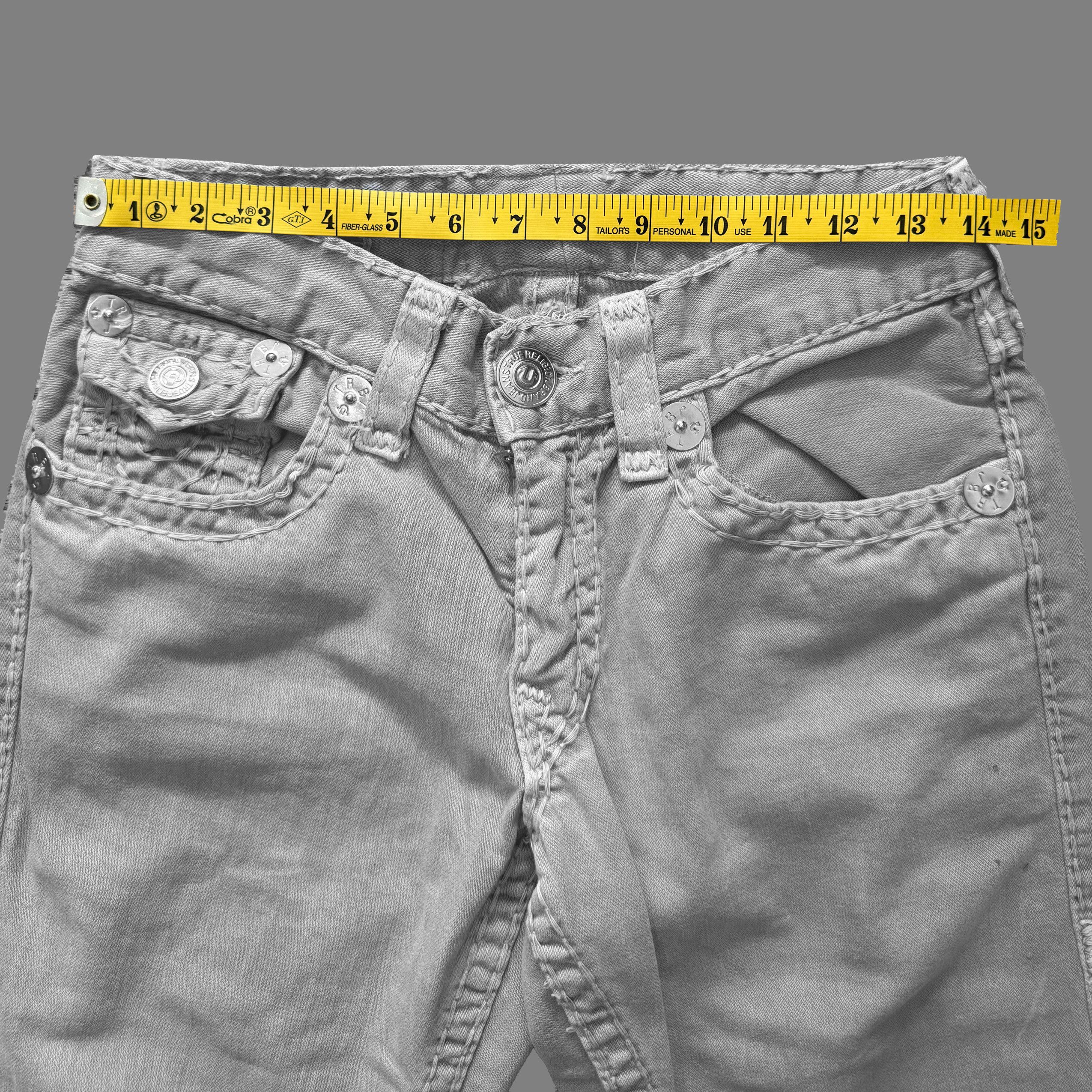 True Religion TRUE RELIGION RICKY SUPER T LIGHT GREY Size US 28 / EU 44 - 4 Thumbnail