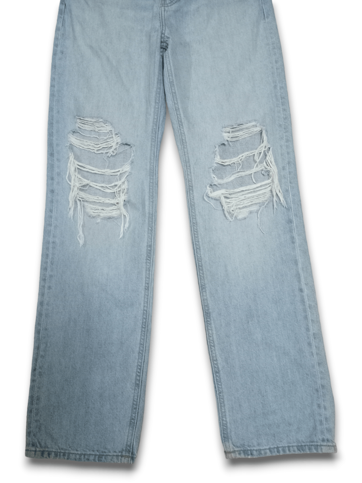 Japanese Brand × Uniqlo Vintage Japanese Uniqlo Blue Wash High Rise Distressed Jeans Size US 26 / EU 42 - 8 Thumbnail