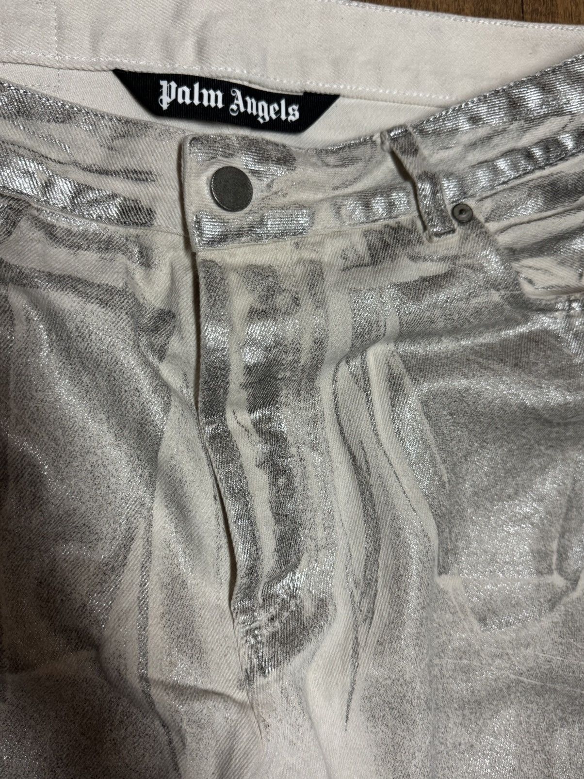 Palm Angels PALM ANGELS METALLIC DENIM Size US 36 / EU 52 - 3 Thumbnail