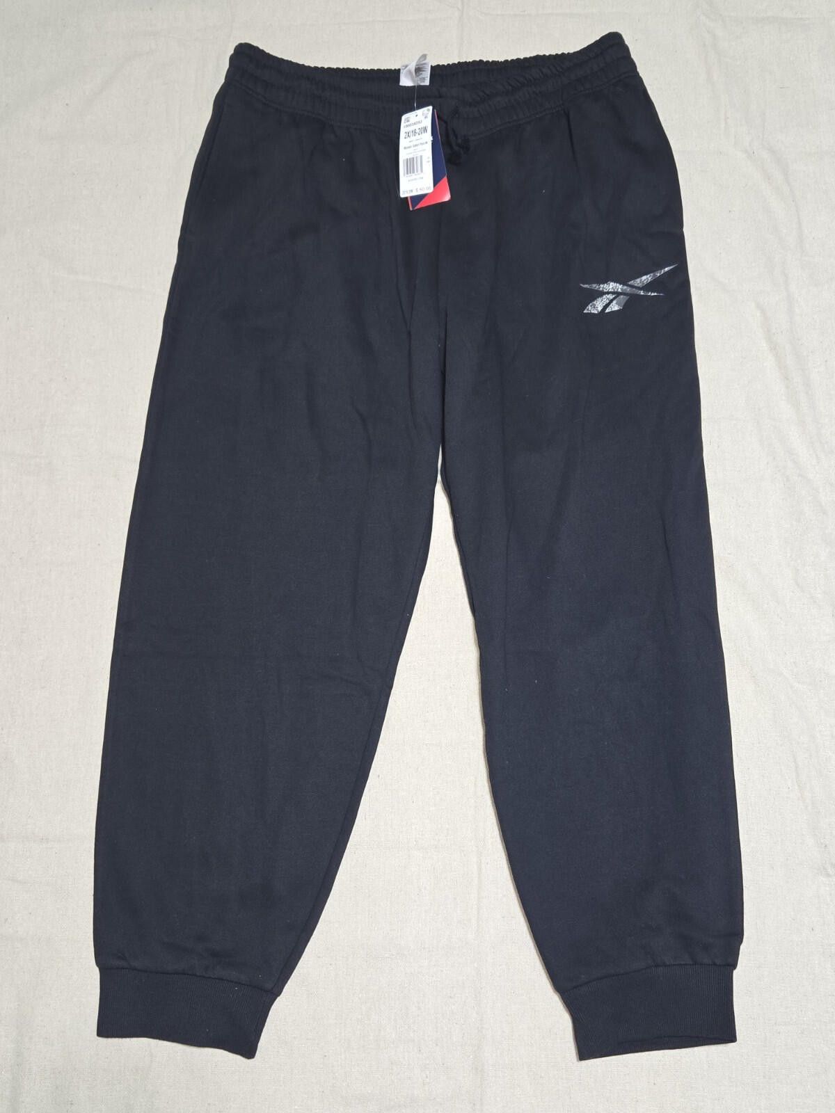 Reebok Reebok Women's Plus Size Jogger Pants Black 2X 18-20W Size 42" / US 20 - 1 Thumbnail