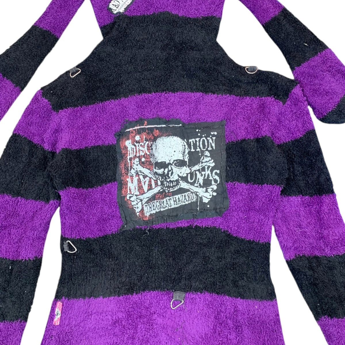 Japanese Brand Vintage Mad Punks Patchwork Cardigan Hoodie Sweater Gothic Size US S / EU 44-46 / 1 - 12 Thumbnail