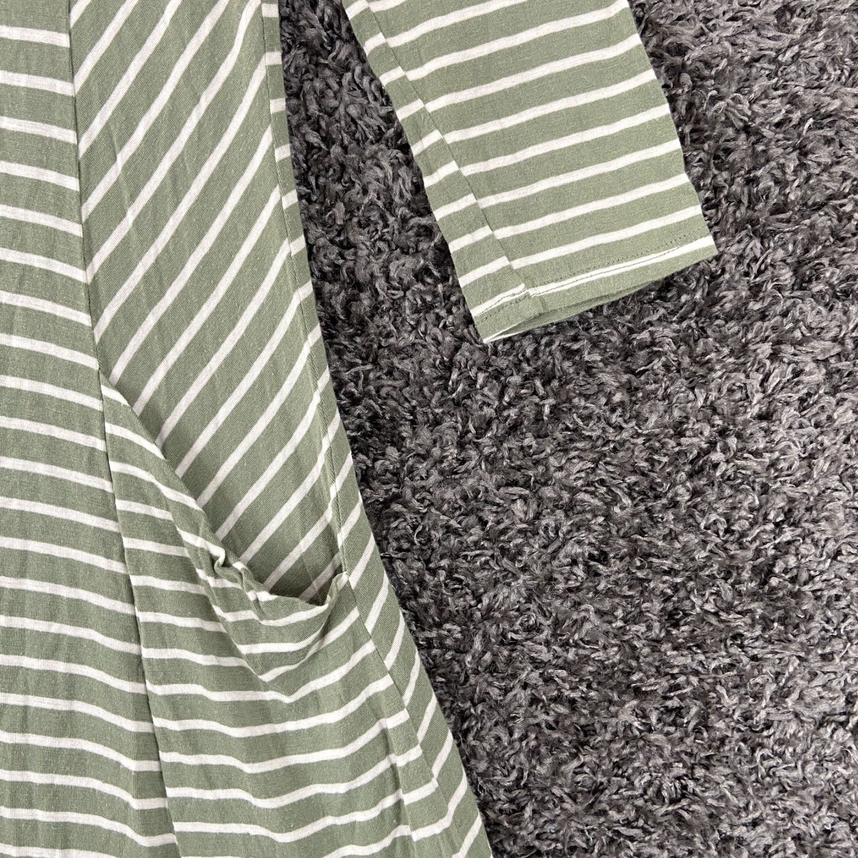 Vintage VINTAGE Orange Creek Dress Women A-Line Knee Length 3/4 Sleeve Green White Striped Pockets M Womens Size M / US 6-8 / IT 42-44 - 4 Thumbnail