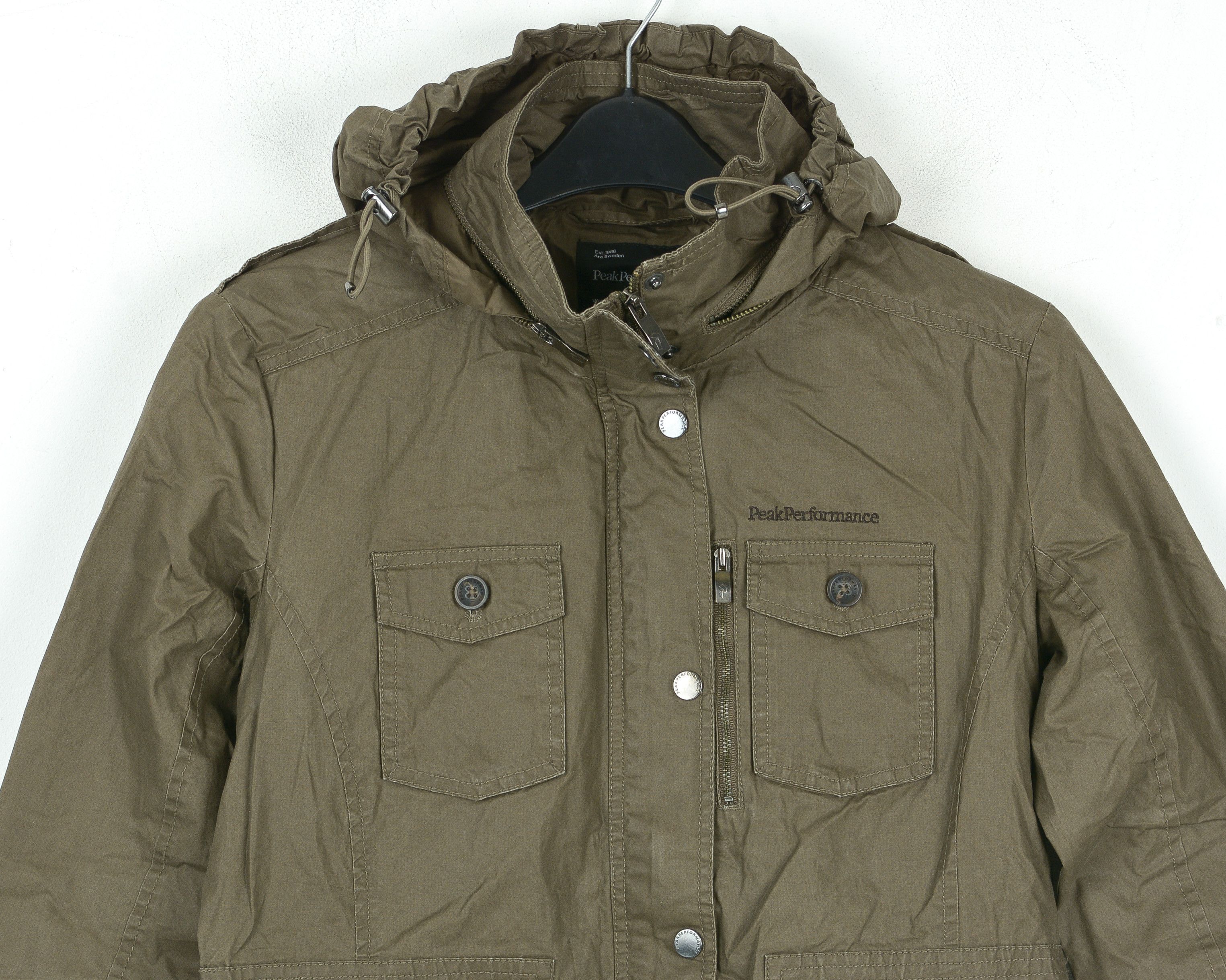 Peak Performance Tara J Women L Brown Jacket Ladies Rain Coat Outdoors Hooded Size L / US 10 / IT 46 - 2 Thumbnail