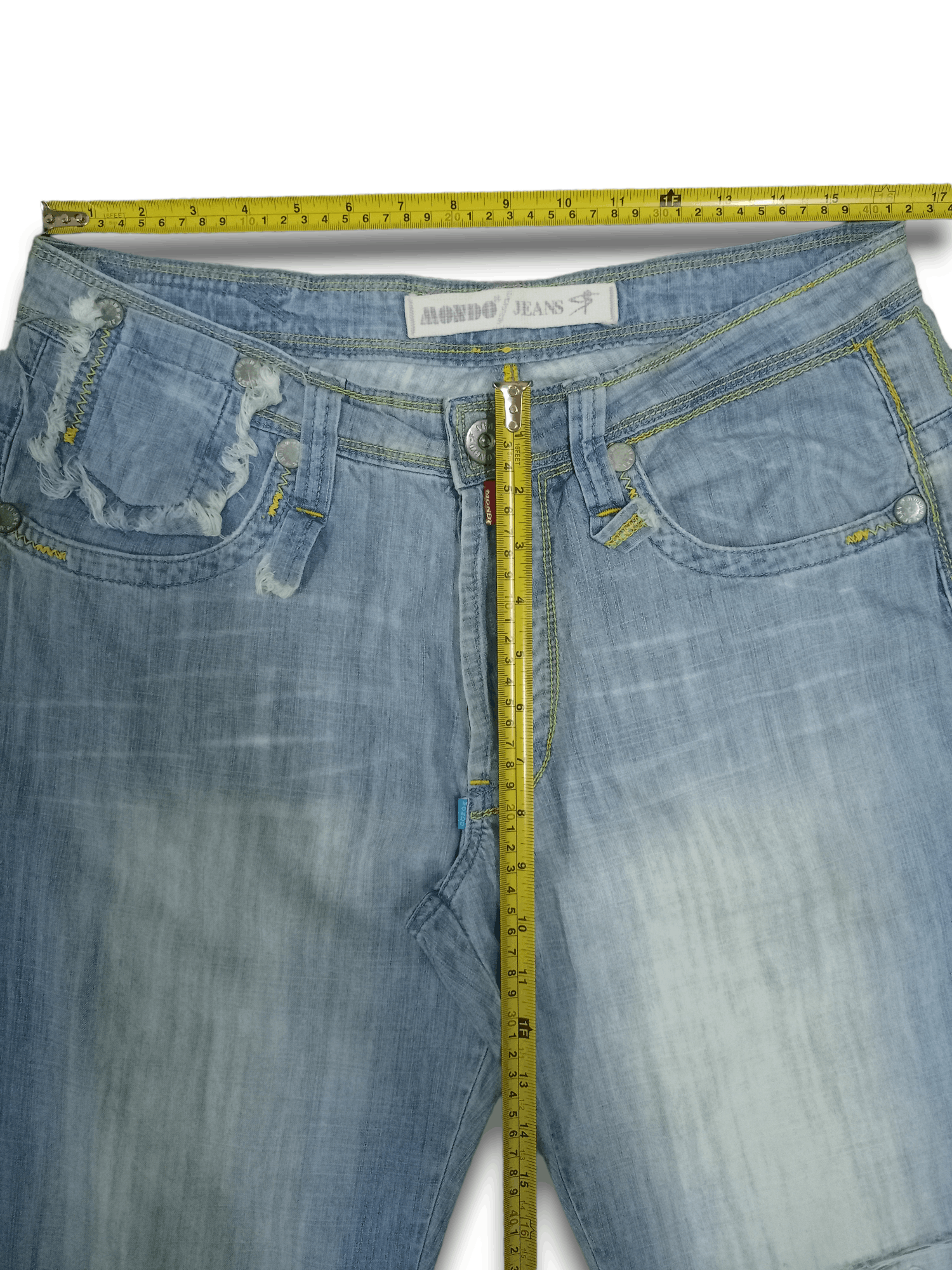 Other Vintage Mondo Jeans Light Wash Baggy Denim Pants Size US 33 - 11 Thumbnail