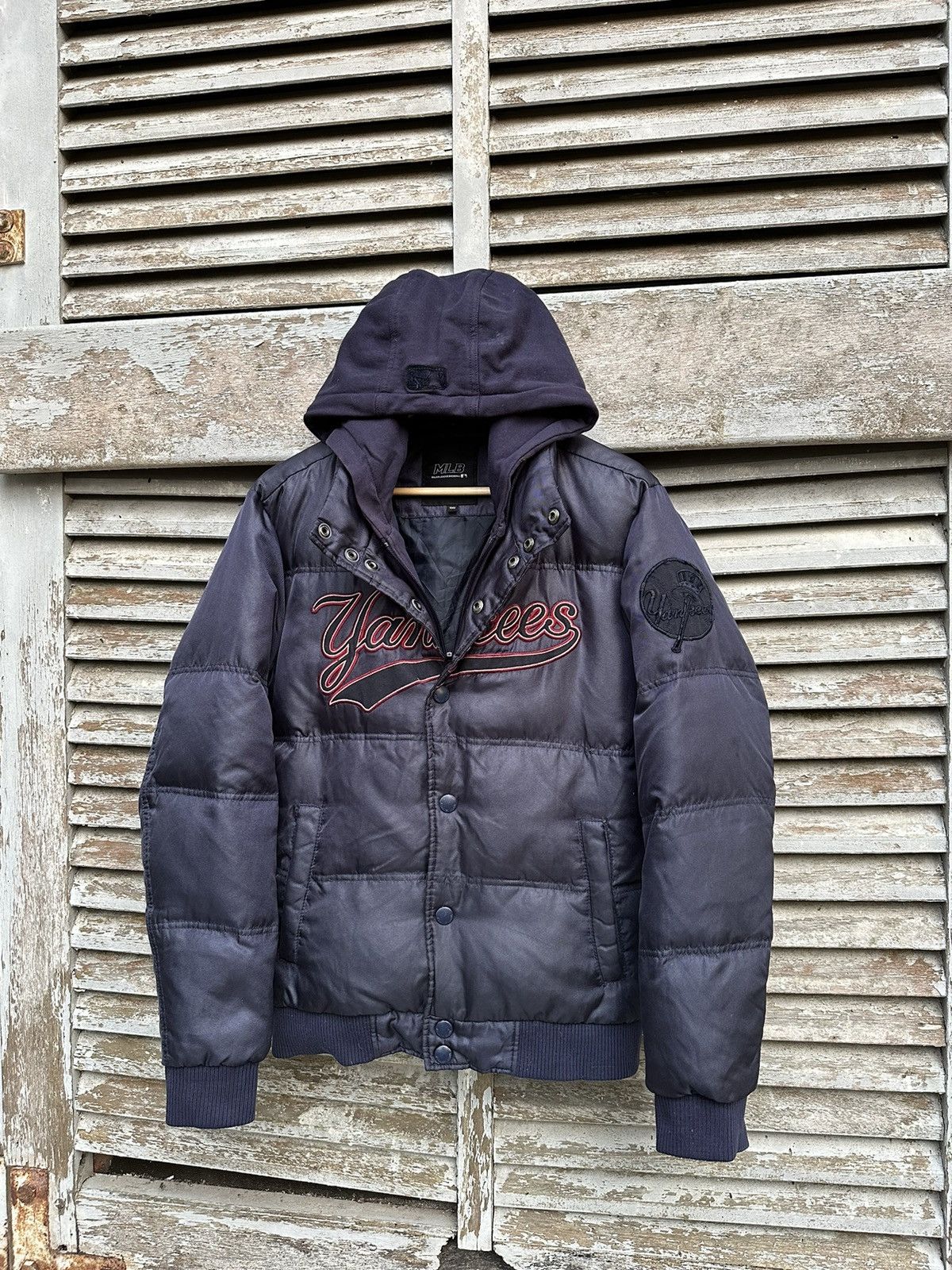 Japanese Brand ⚾️NewYork Yankees Bubble Puffer Hooded Jacket Size US M / EU 48-50 / 2 - 7 Thumbnail