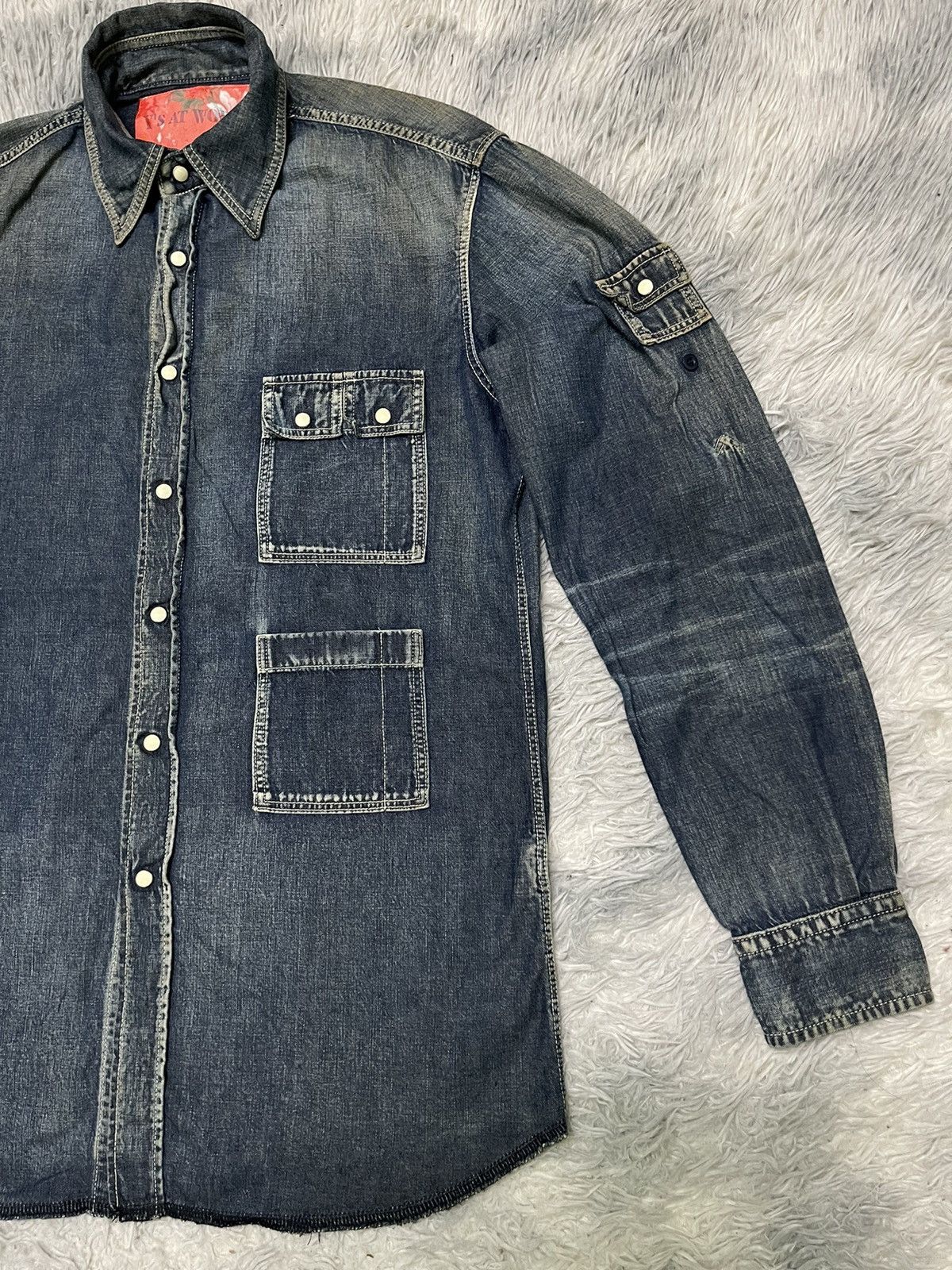 Yohji Yamamoto 90s YOHJI YAMAMOTO DENIM BUTTON UP RARE Size US L / EU 52-54 / 3 - 4 Thumbnail