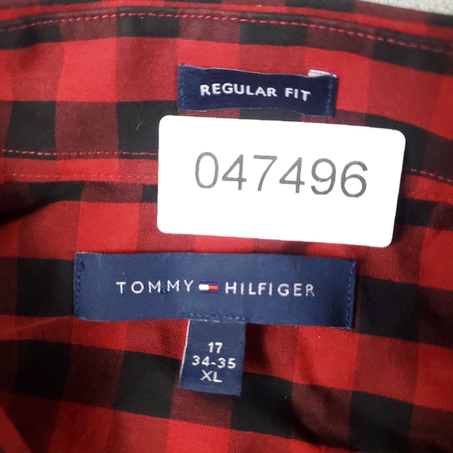 Tommy Hilfiger TOMMY HILFIGER Check Button-Up Shirt Mens XL Red Casual Long Sleeve Modern Preppy Size US XL / EU 56 / 4 - 6 Thumbnail
