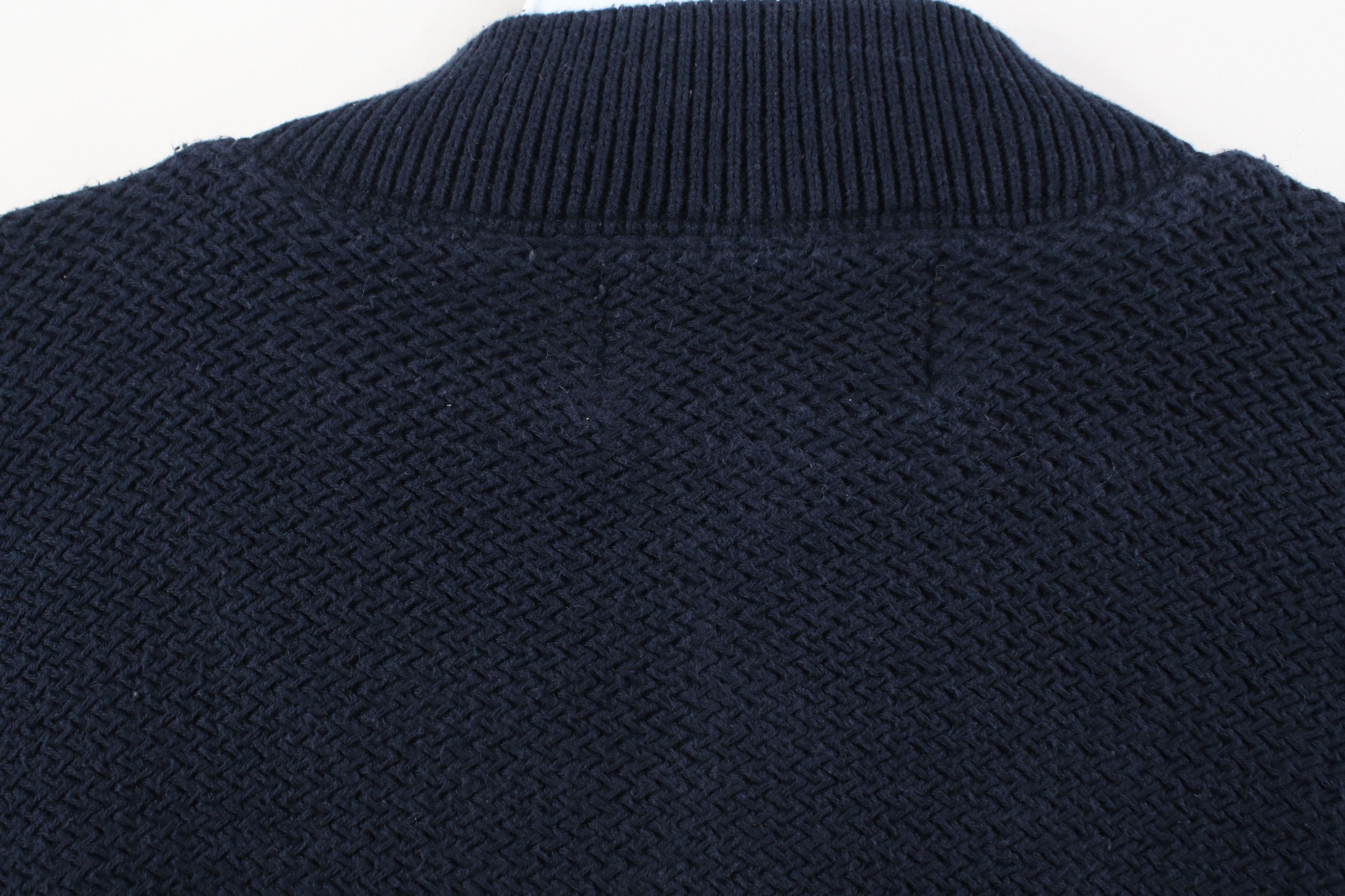 Vintage Vintage 90s Streetwear Ribbed Knit Henley Sweater Blue Size US M / EU 48-50 / 2 - 8 Thumbnail