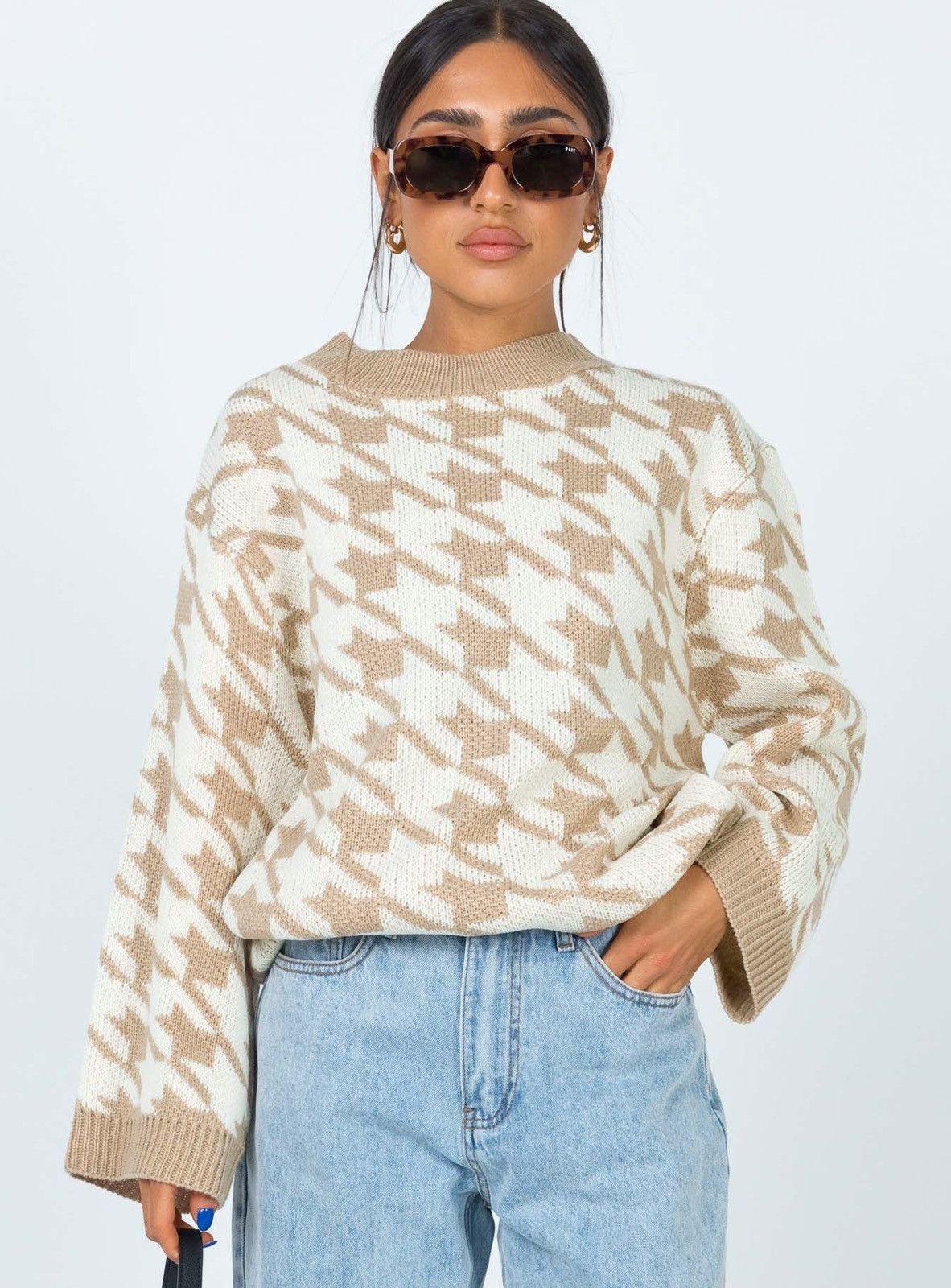 PRINCESS POLLY Princess Polly Sachi Sweater Beige Size Xs/S Size XS / US 0-2 / IT 36-38 - 1 Thumbnail