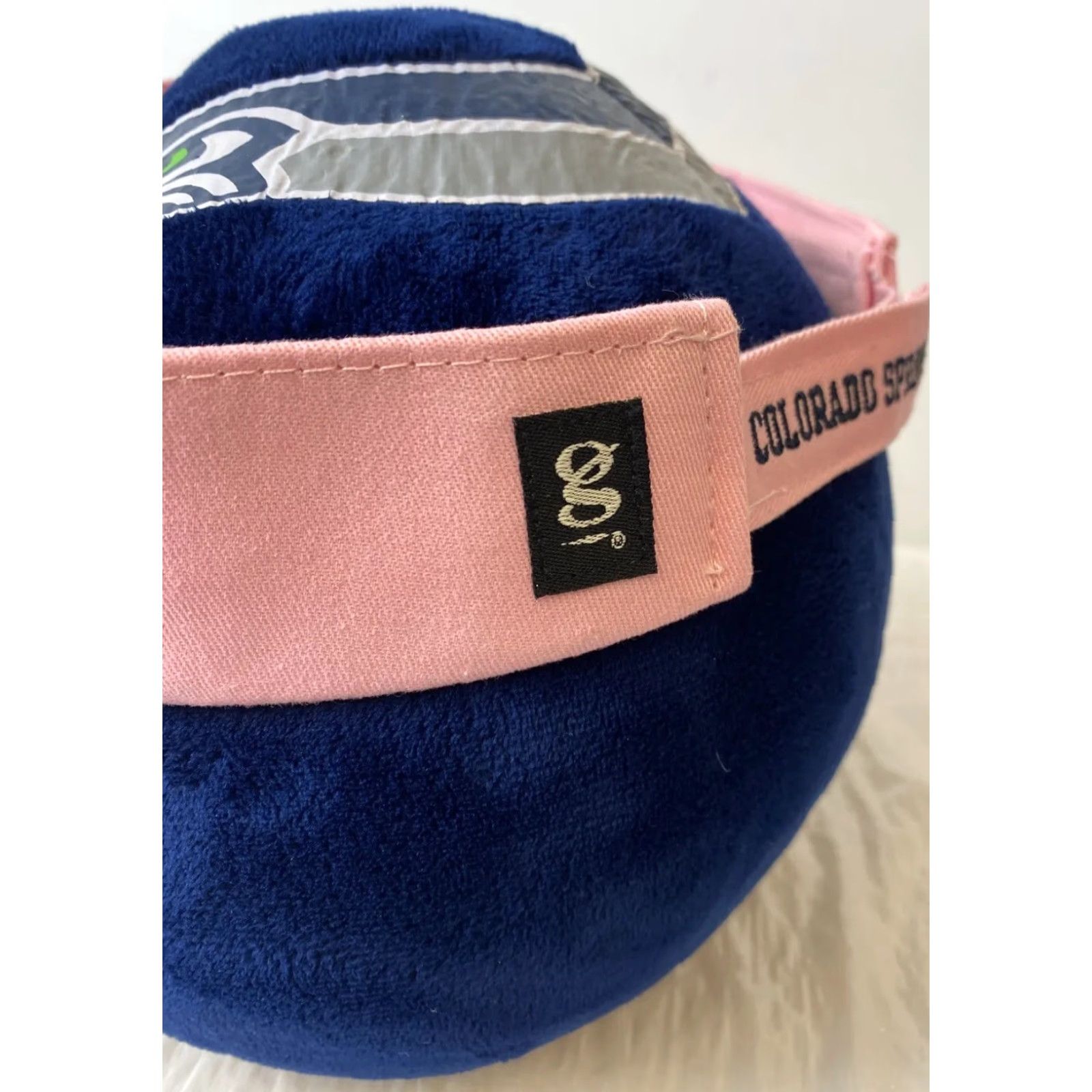 Vintage GEAR FOR SPORTS Sun Visor Hat Golf Tennis Beach Baseball Cap Adjustable Summer Women Pink Canvas Cotton Visor Casual Summer Women Size ONE SIZE - 4 Thumbnail