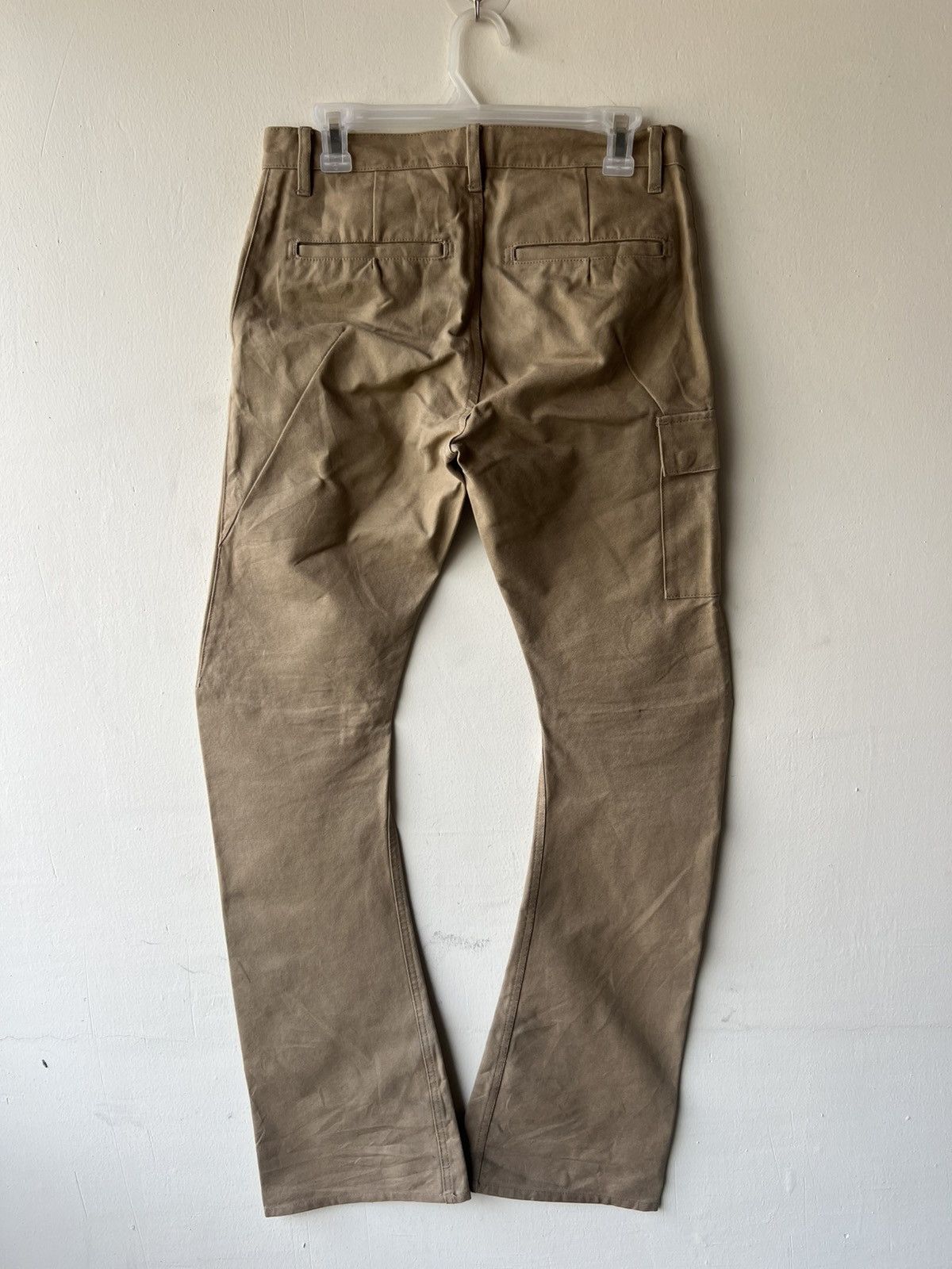 Kazuyuki Kumagai Attachment Attachment Japan Patina Waxed Cotton Duck Flare Cargo Pant Size US 29 - 3 Thumbnail