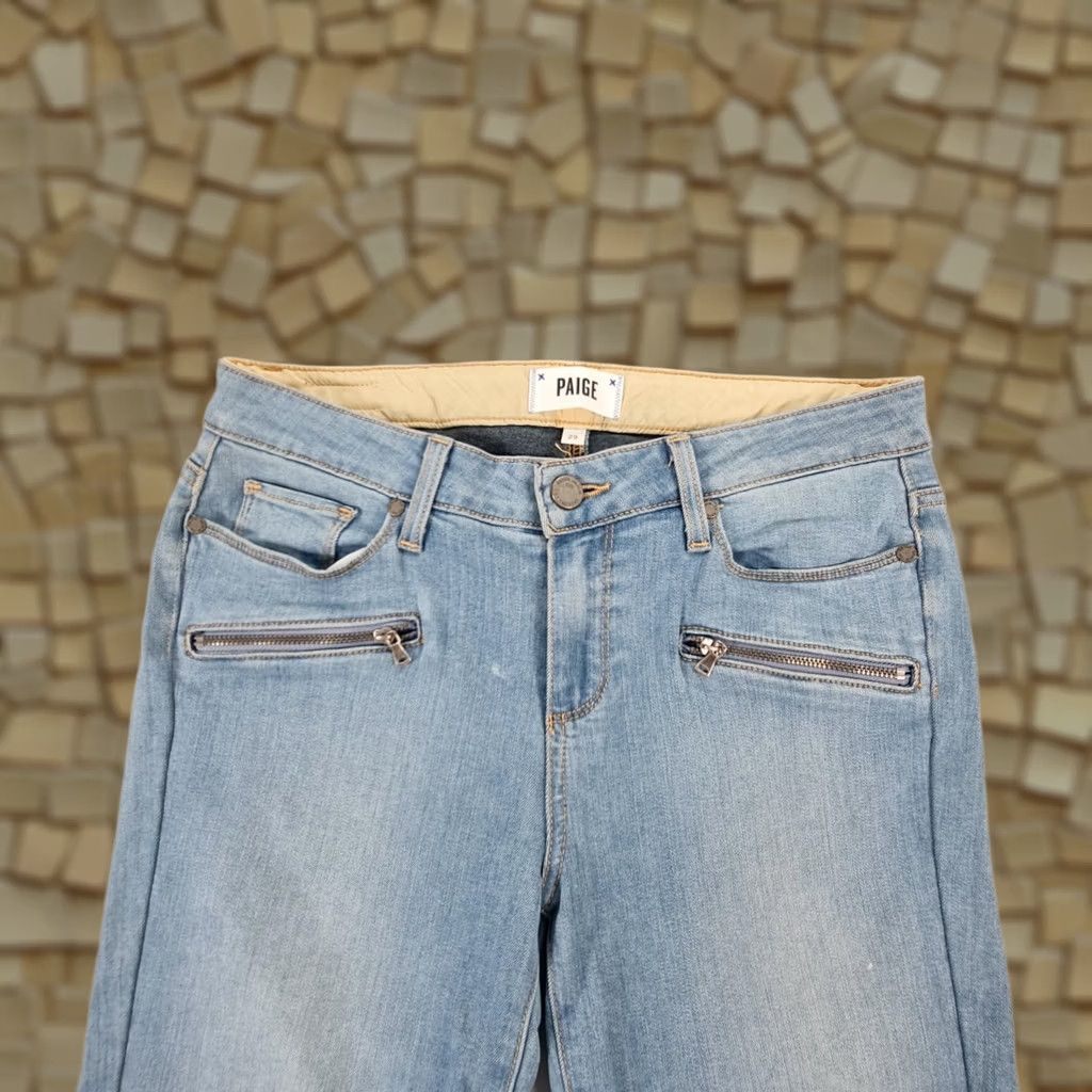 Paige Paige Jeans Women W29 L29 Jane Zip Skinny Stretch Denim Low Rise Blue 5 Pocket Modern City Designer Women's Jeans Size 29" - 1 Thumbnail