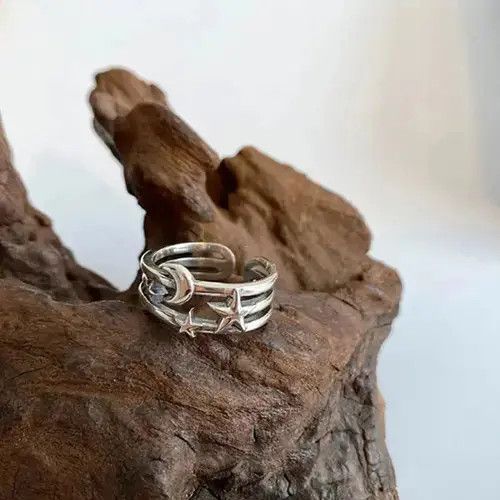 Japanese Brand × Jewelry Star Moon Double Layer Ring Size ONE SIZE - 4 Thumbnail