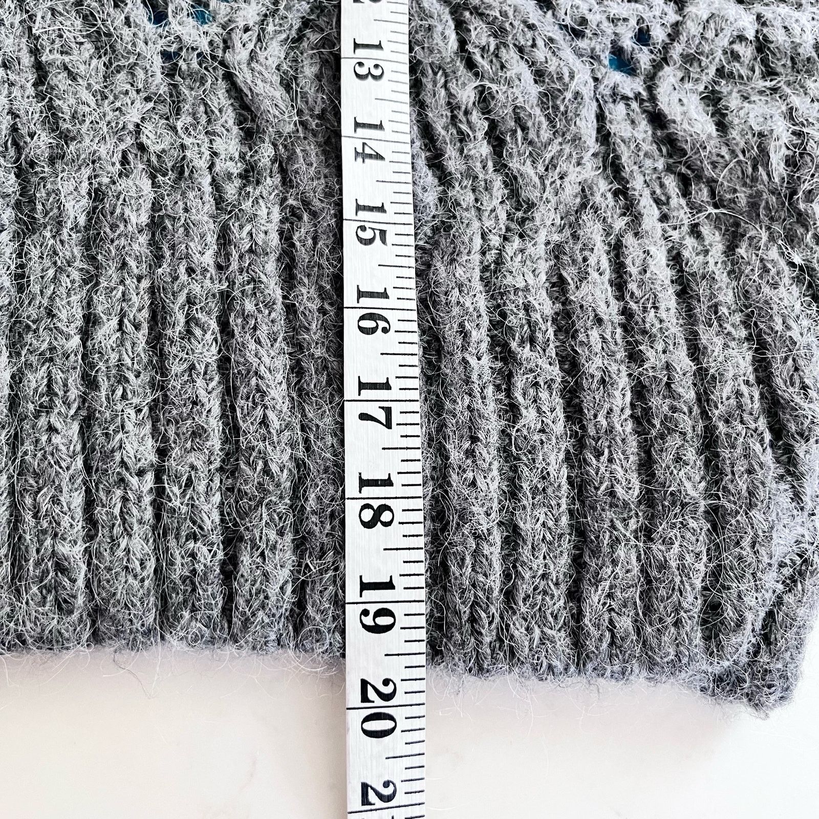 Zara Zara Gray Colorblock Cable Knit Mock Neck Poncho Sweater Size M / US 6-8 / IT 42-44 - 8 Thumbnail