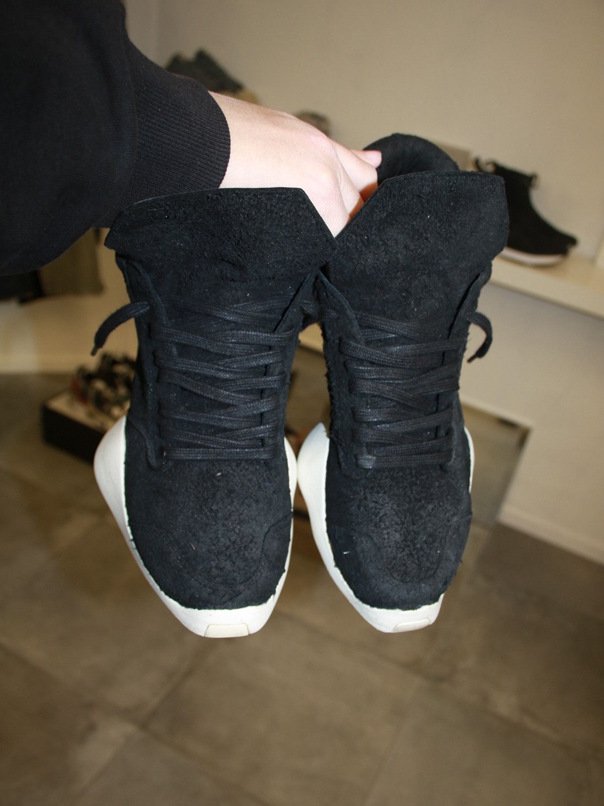 Adidas × Rick Owens Rick Owens x Adidas Runner Soft Leather Black Size US 6 / EU 39 - 7 Thumbnail