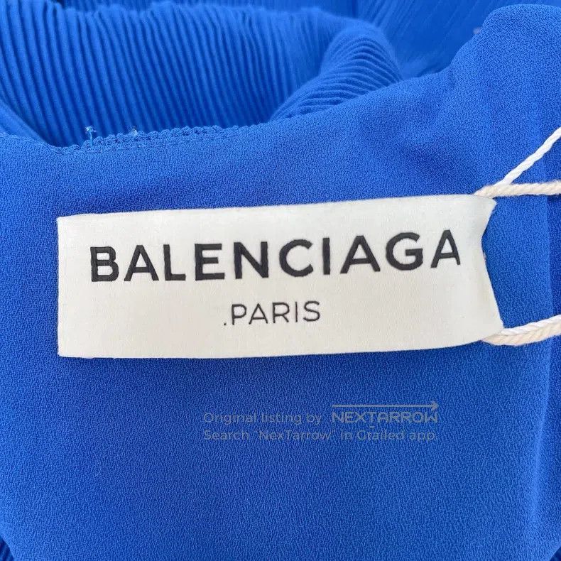 Balenciaga Balenciaga Blue Asymmetrical Top, Size 36 Size M / US 6-8 / IT 42-44 - 5 Thumbnail