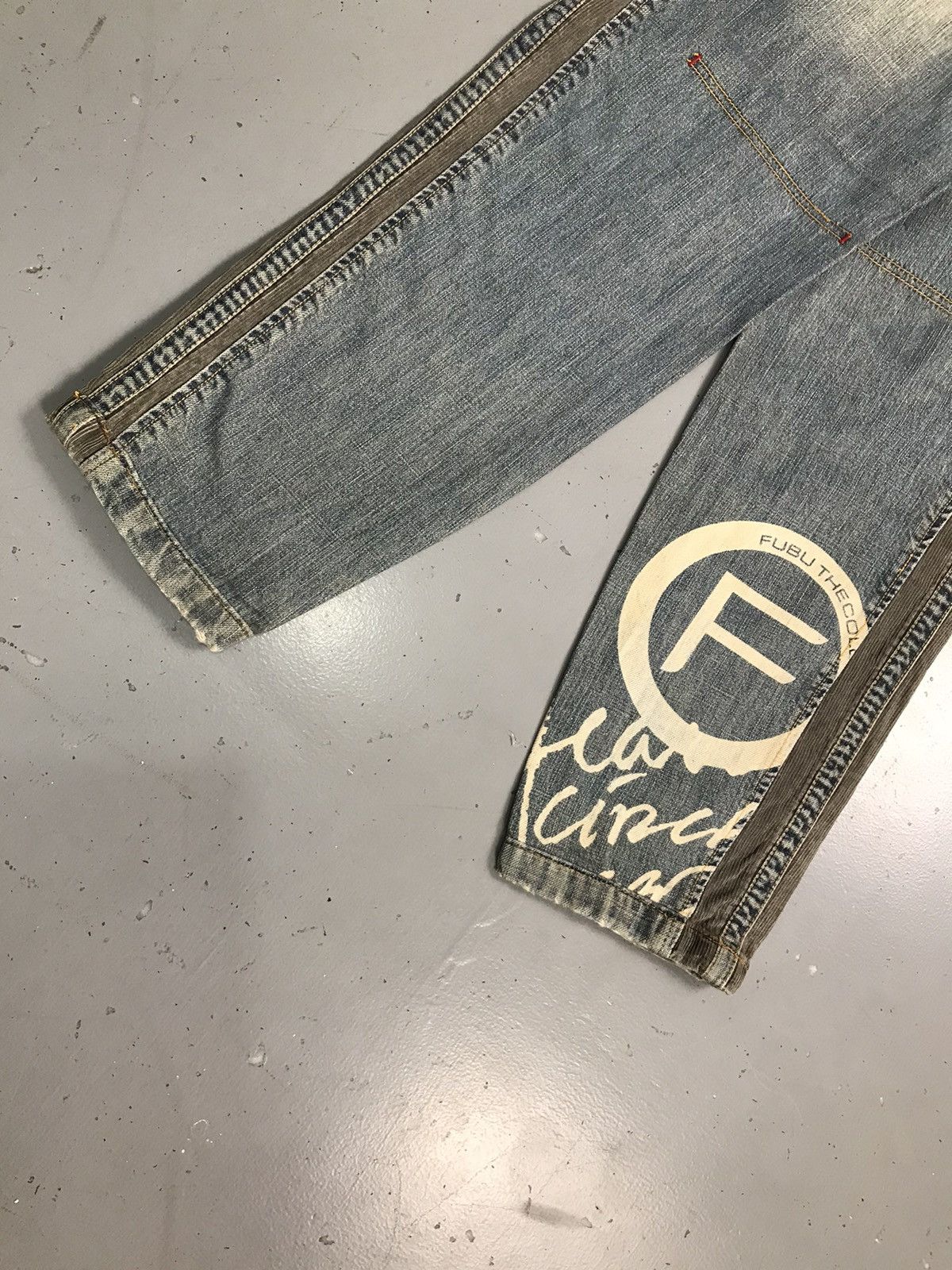 Fubu Rare vintage Fubu apparel company 1992 SpellOut denim Size US 34 / EU 50 - 13 Thumbnail