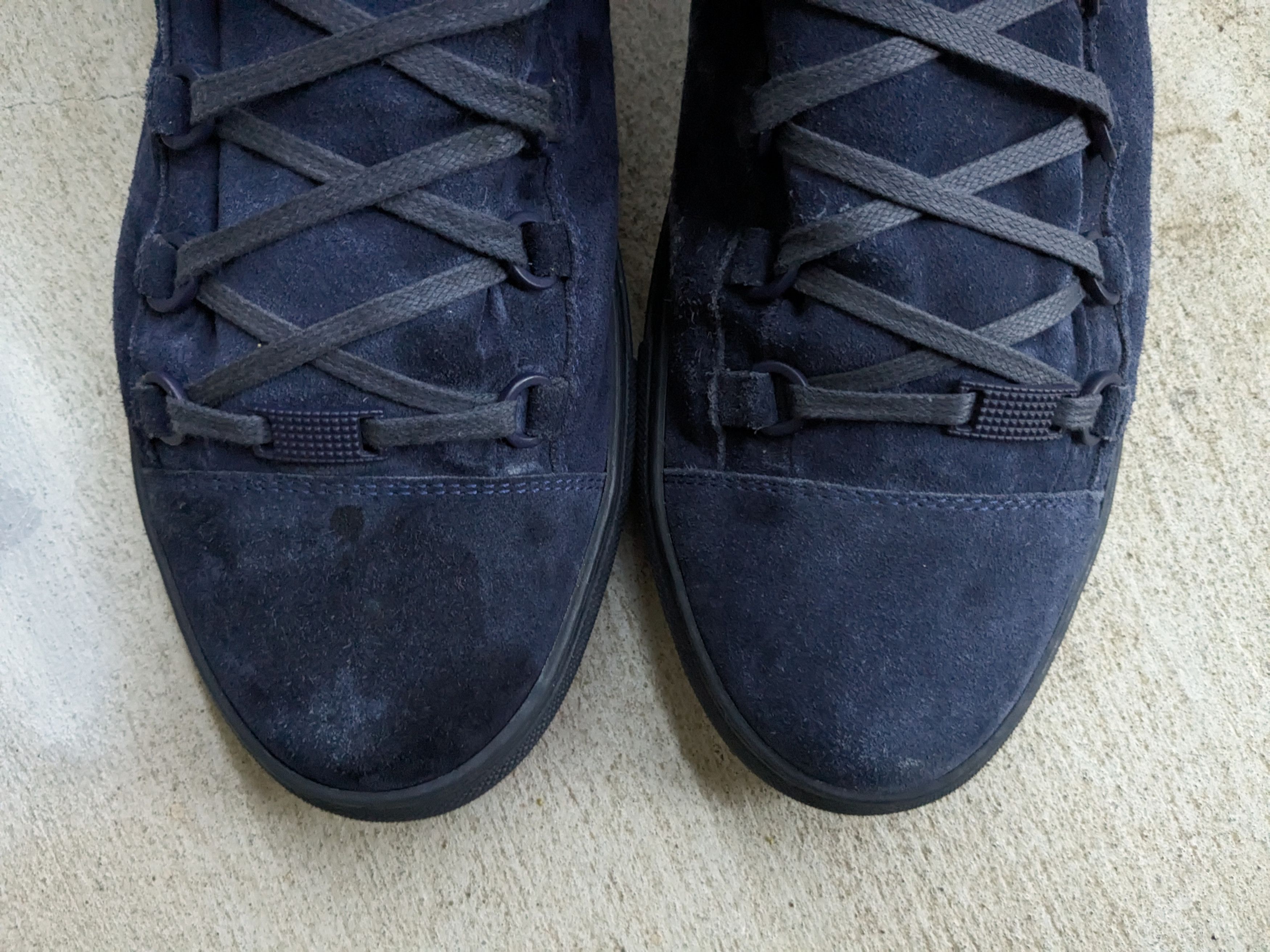 Balenciaga Balenciaga Arena Navy Blue 14 Suede Leather High Tops Size US 14 / EU 47 - 3 Thumbnail