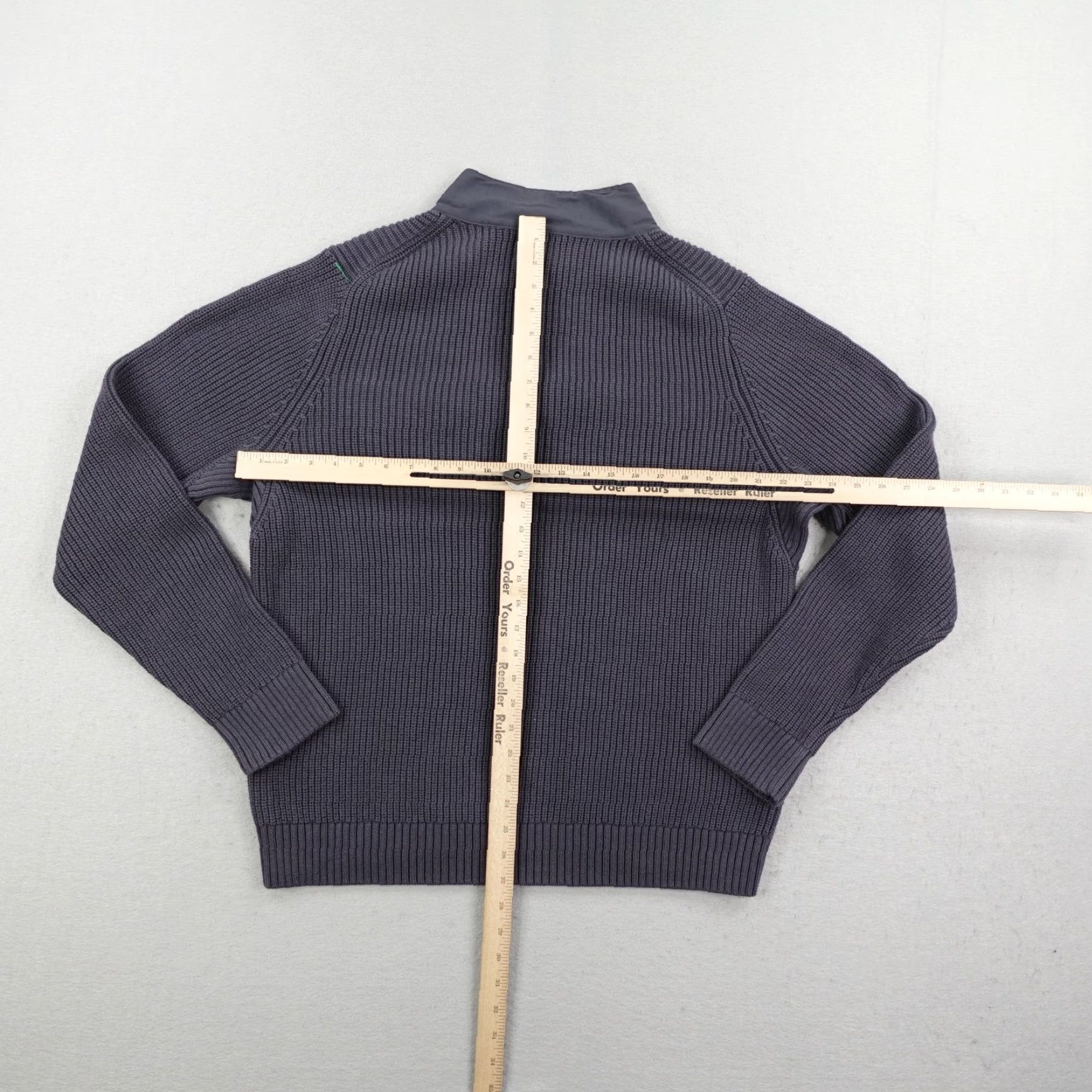 Vintage DULUTH Sweater Henley Shirt Mens L Blue Heavyweight Wool Blend Elbow Patches Pullover Knit Mock Neck Casual Size US L / EU 52-54 / 3 - 4 Thumbnail